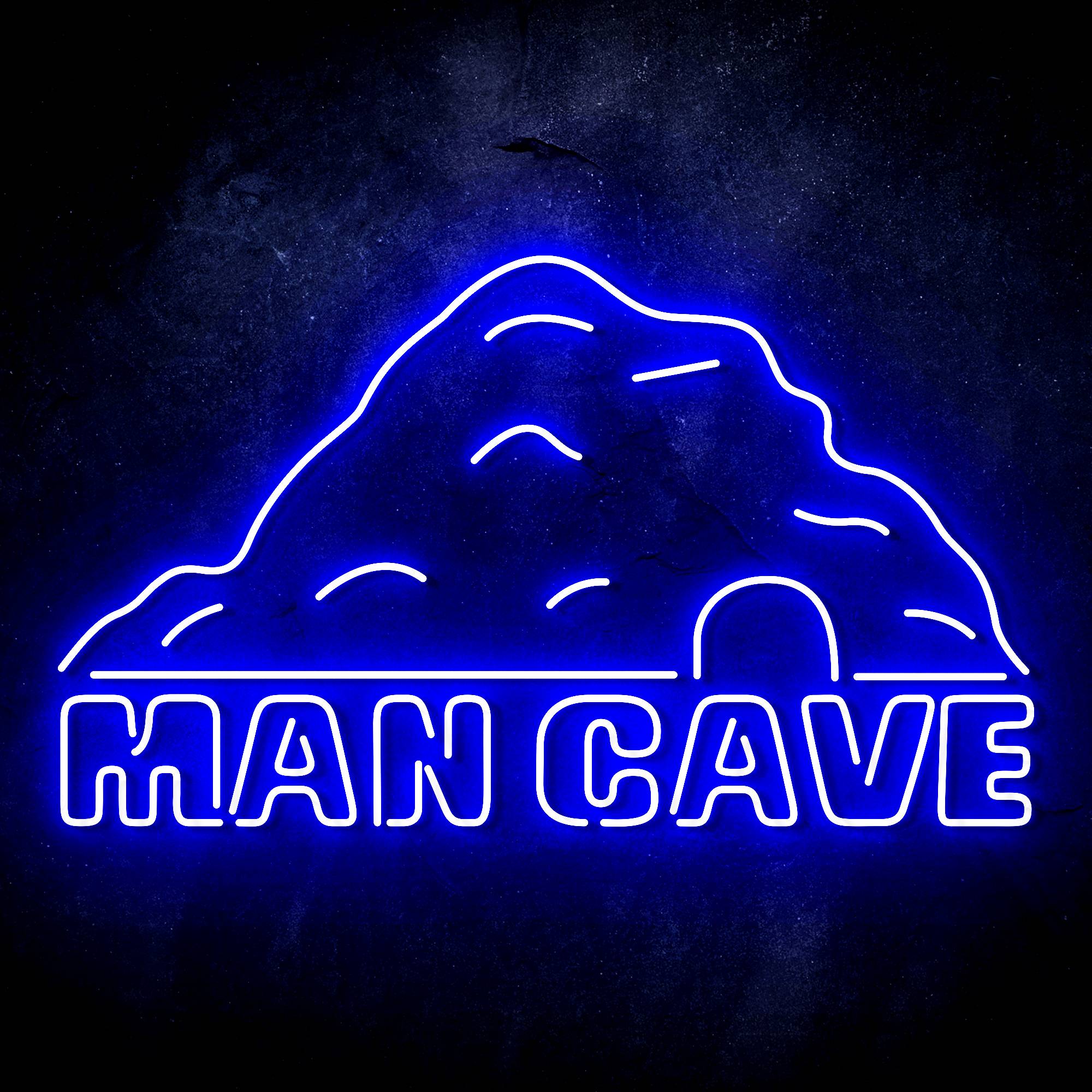 MANCAVE with a cave LED Neon Sign