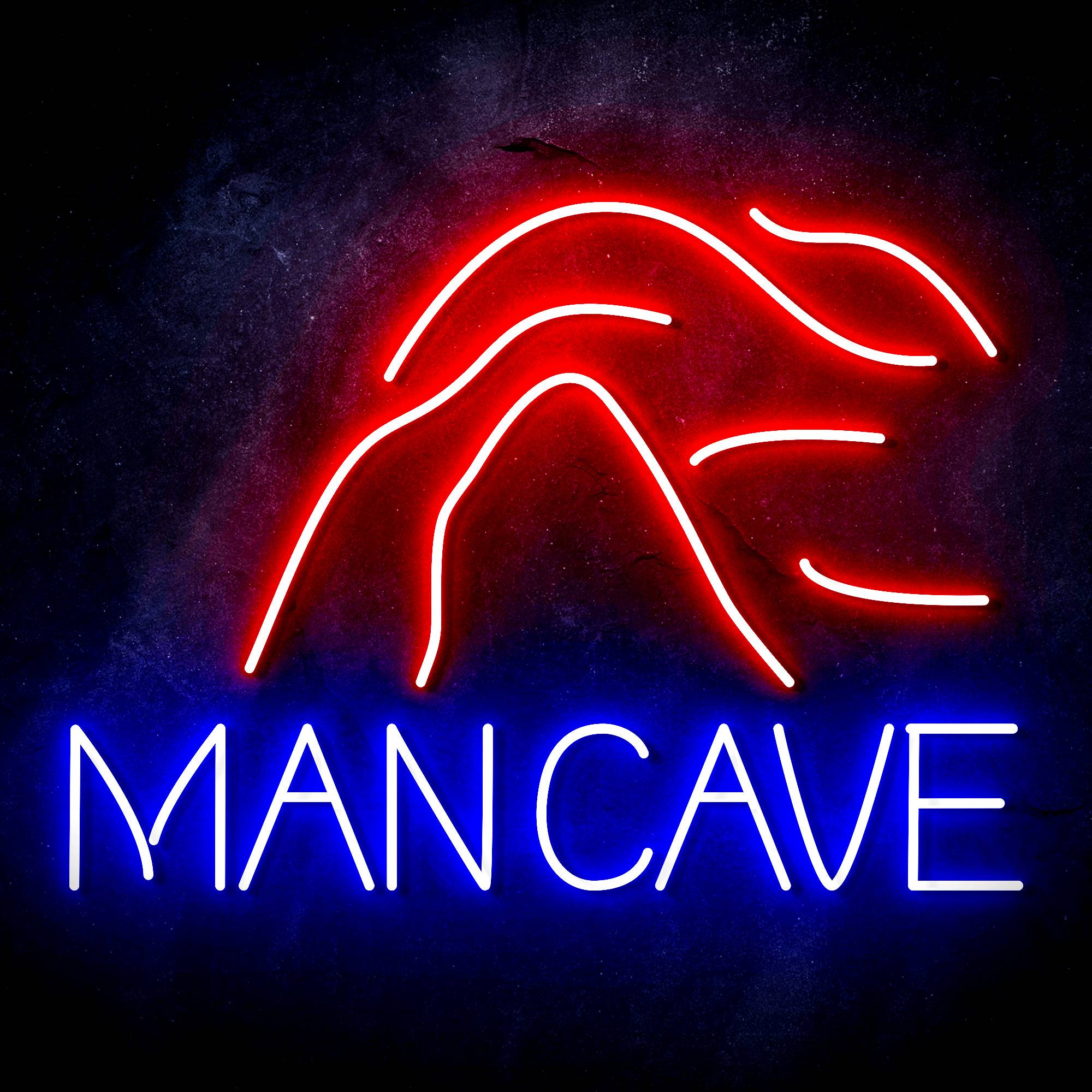 MANCAVE with a cave LED Neon Sign