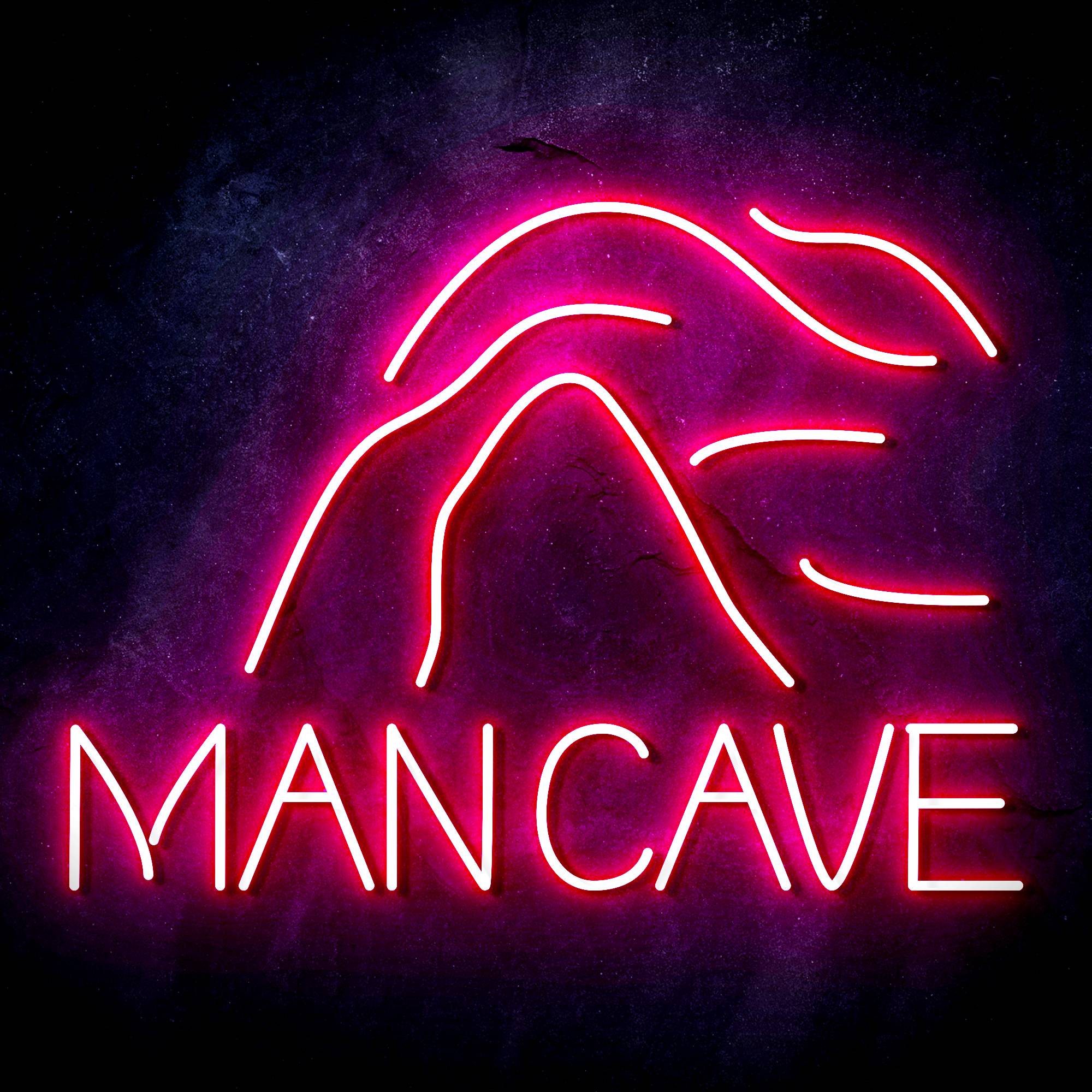 MANCAVE with a cave LED Neon Sign
