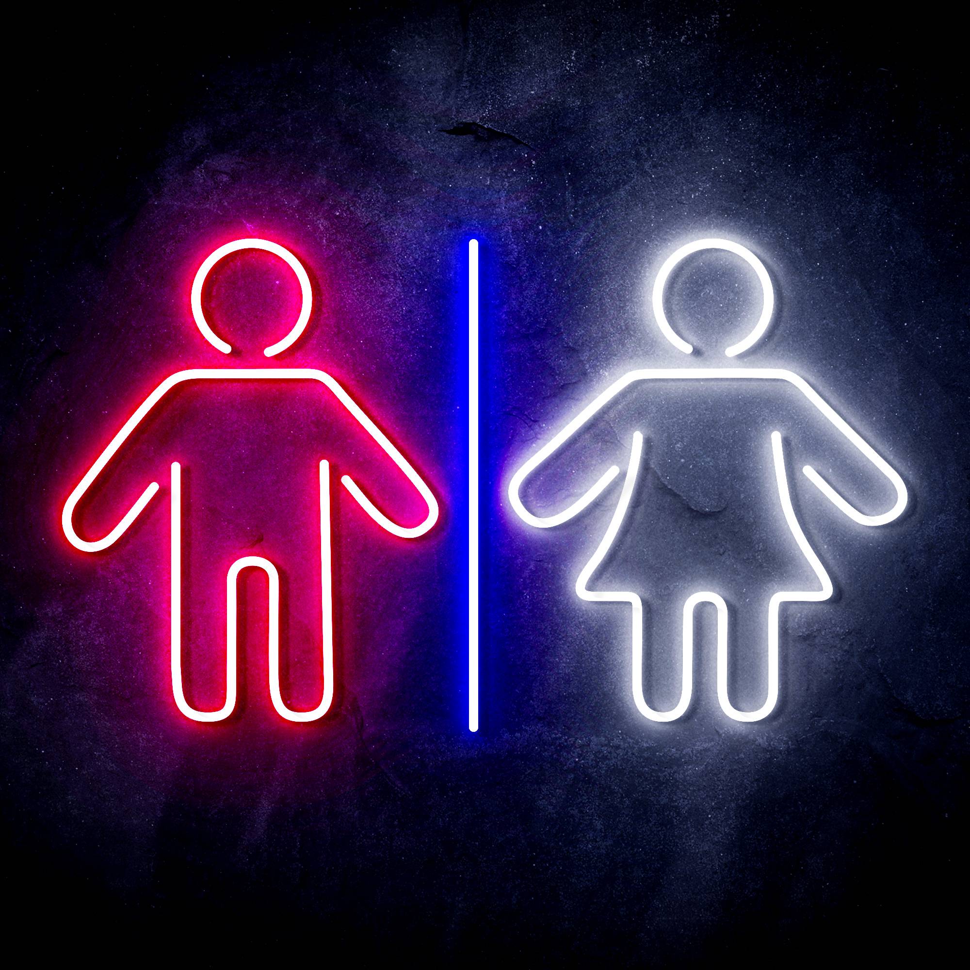 Male and Femal Restroom Toilet Washroom LED Neon Sign