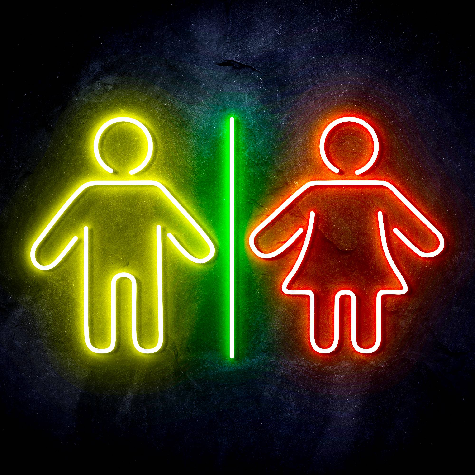 Male and Femal Restroom Toilet Washroom LED Neon Sign