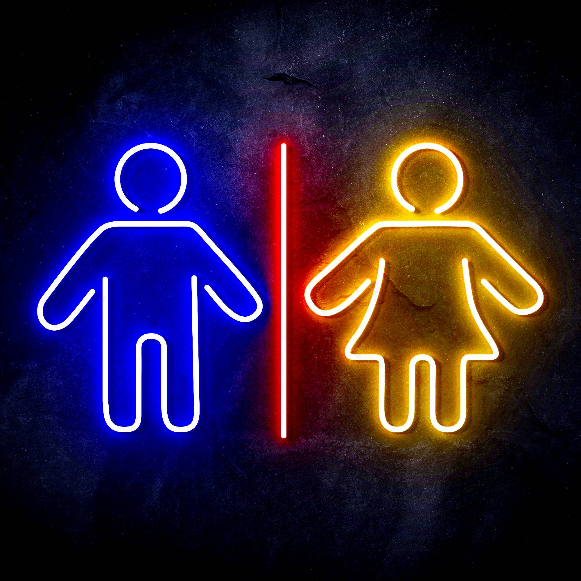 Male and Femal Restroom Toilet Washroom LED Neon Sign