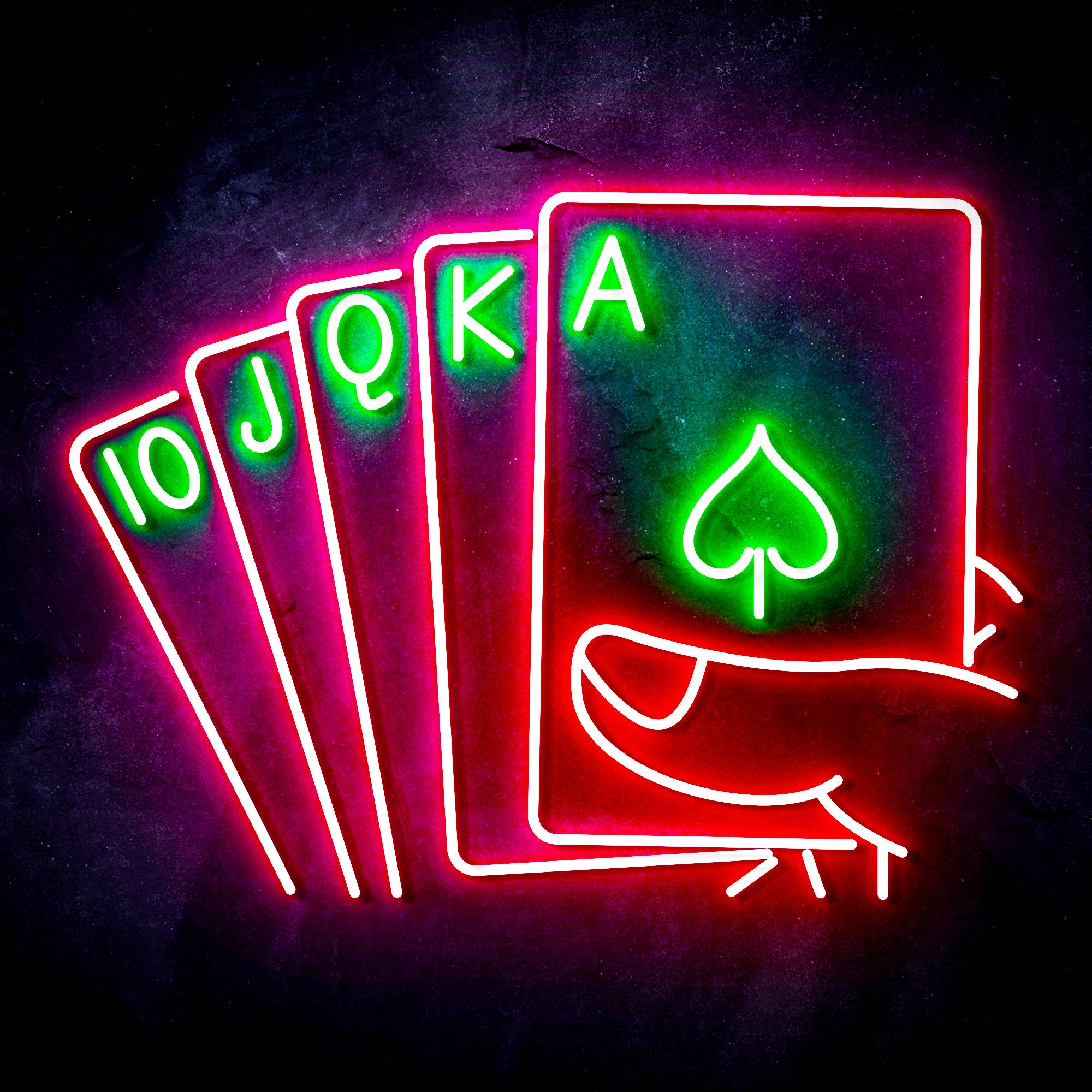 5 Cards LED Neon Sign