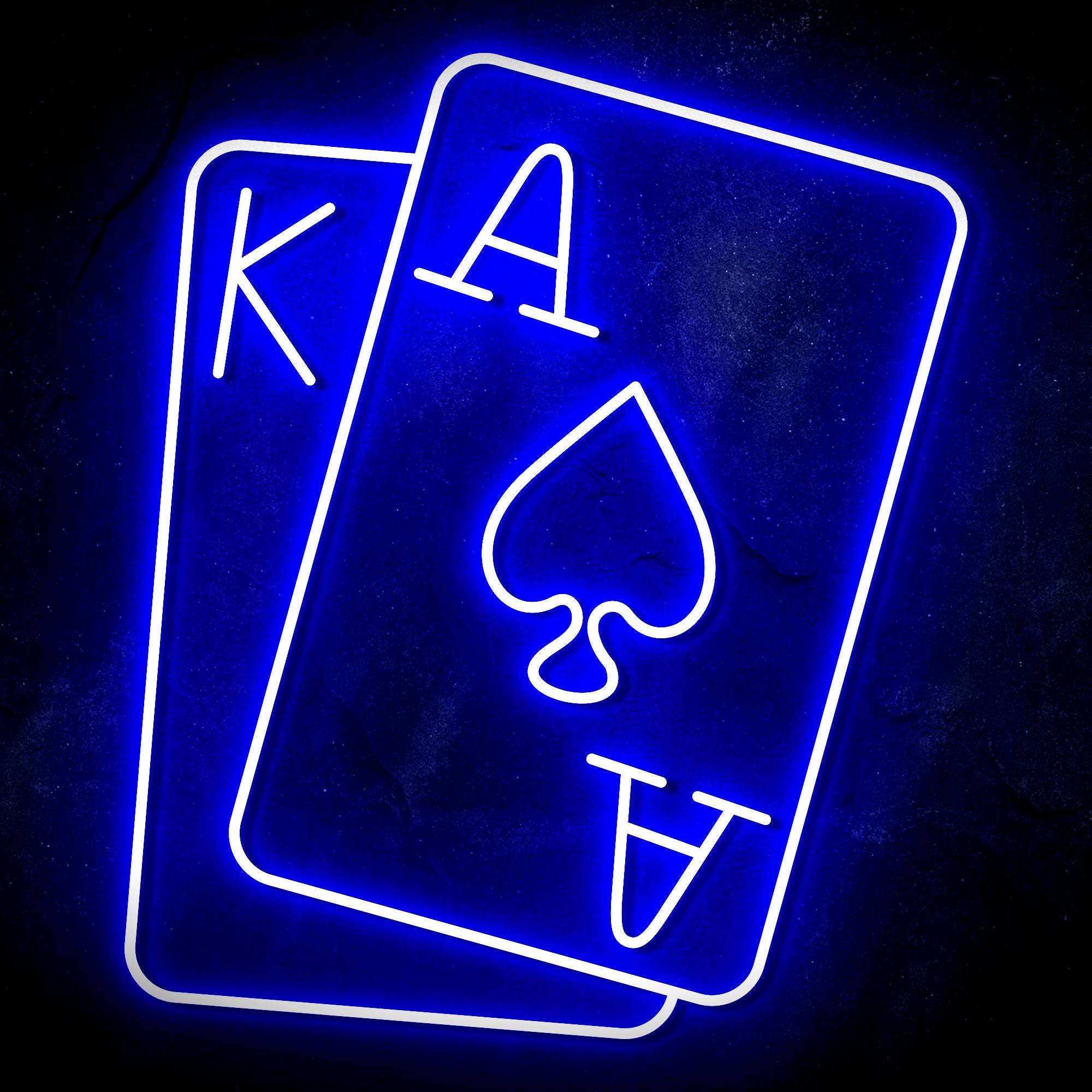 Cards (A & King) LED Neon Sign