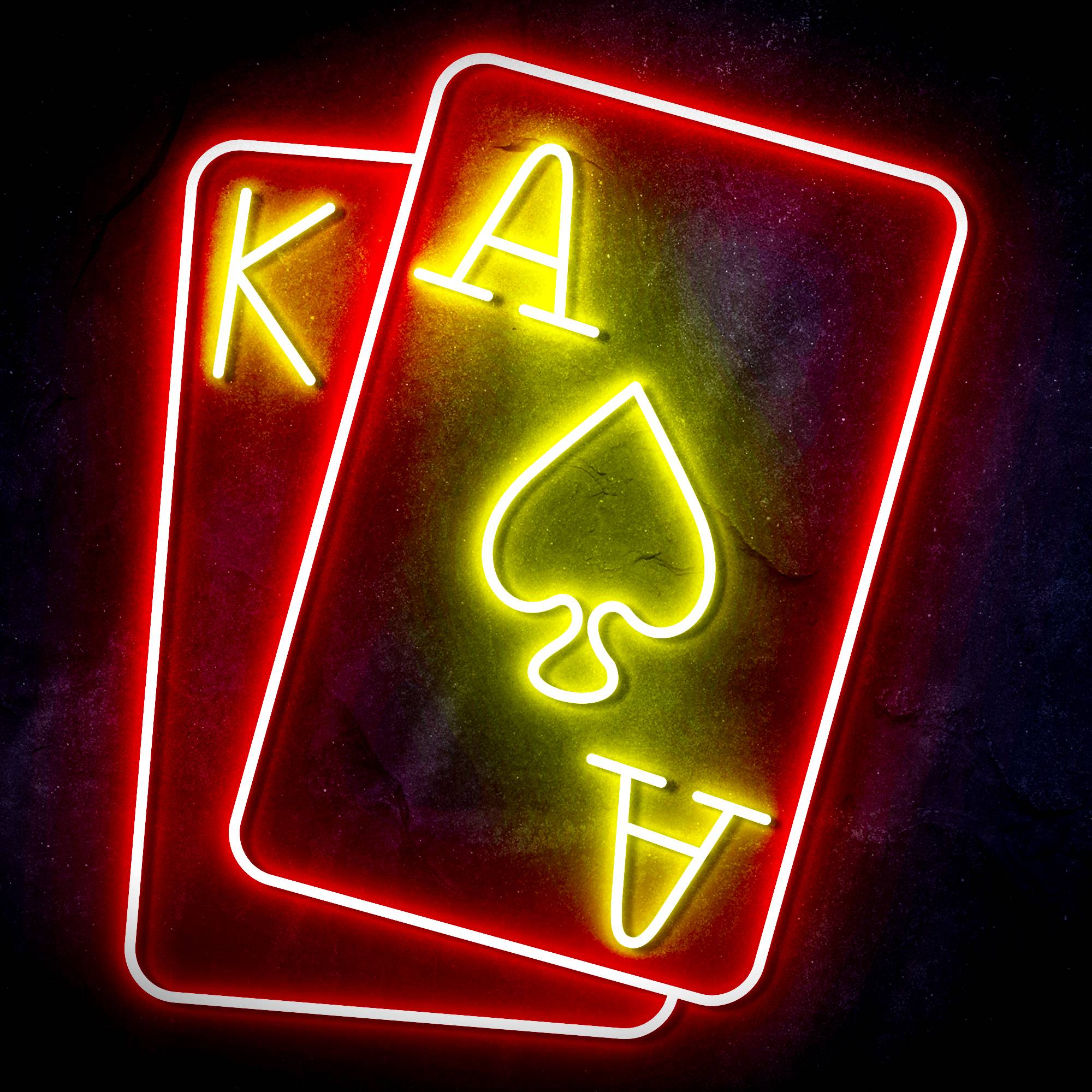 Cards (A & King) LED Neon Sign