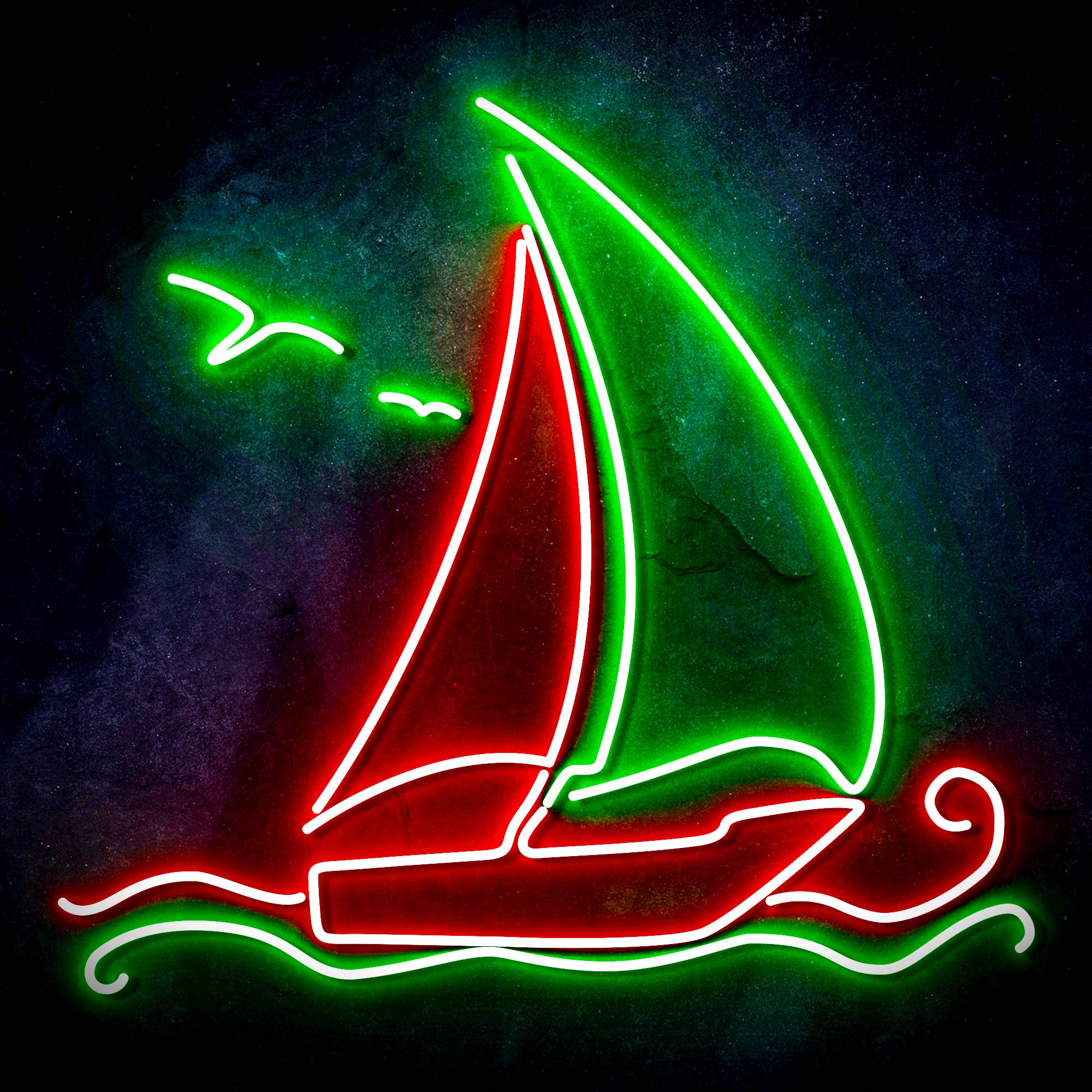 Windsurfing Yacht LED Neon Sign