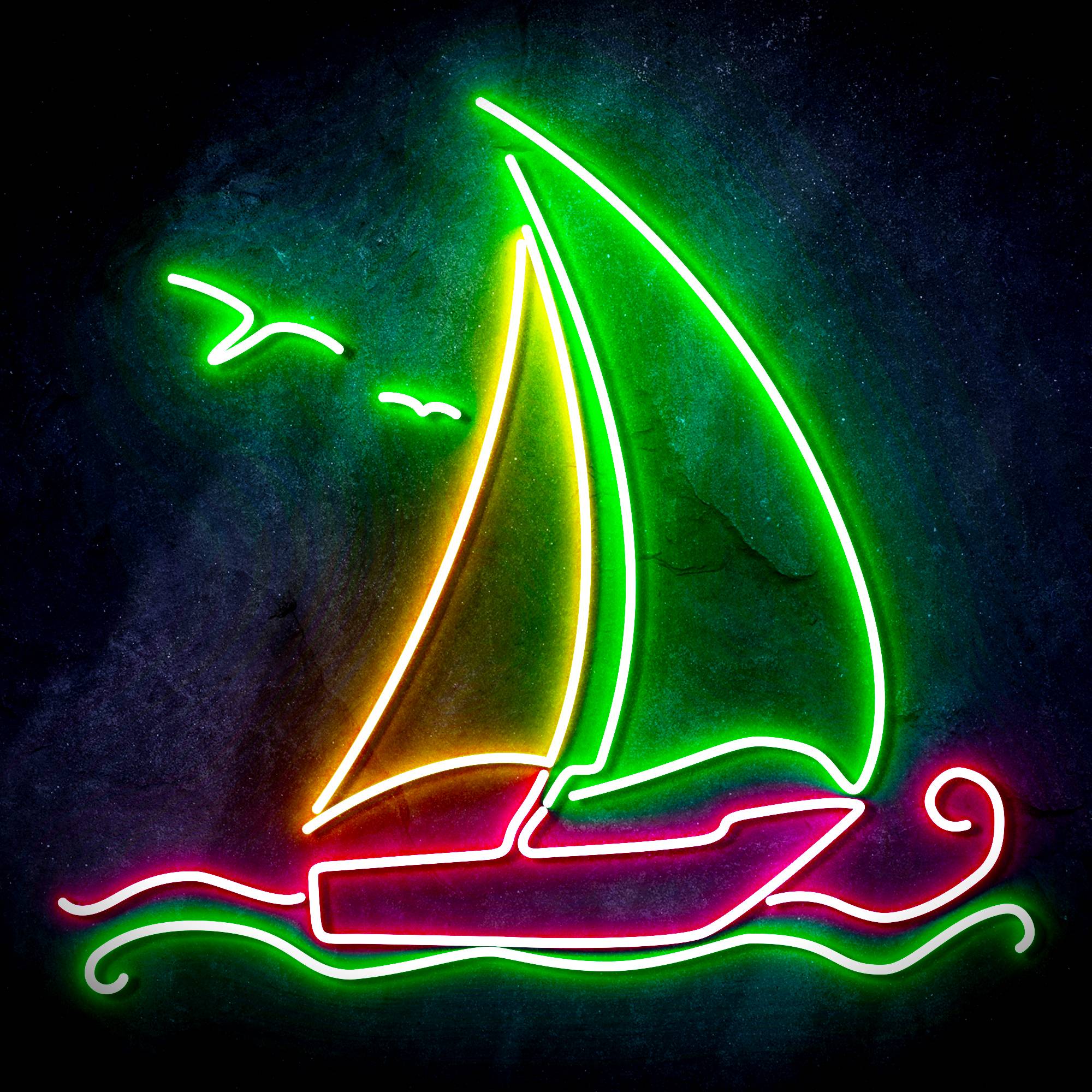 Windsurfing Yacht LED Neon Sign