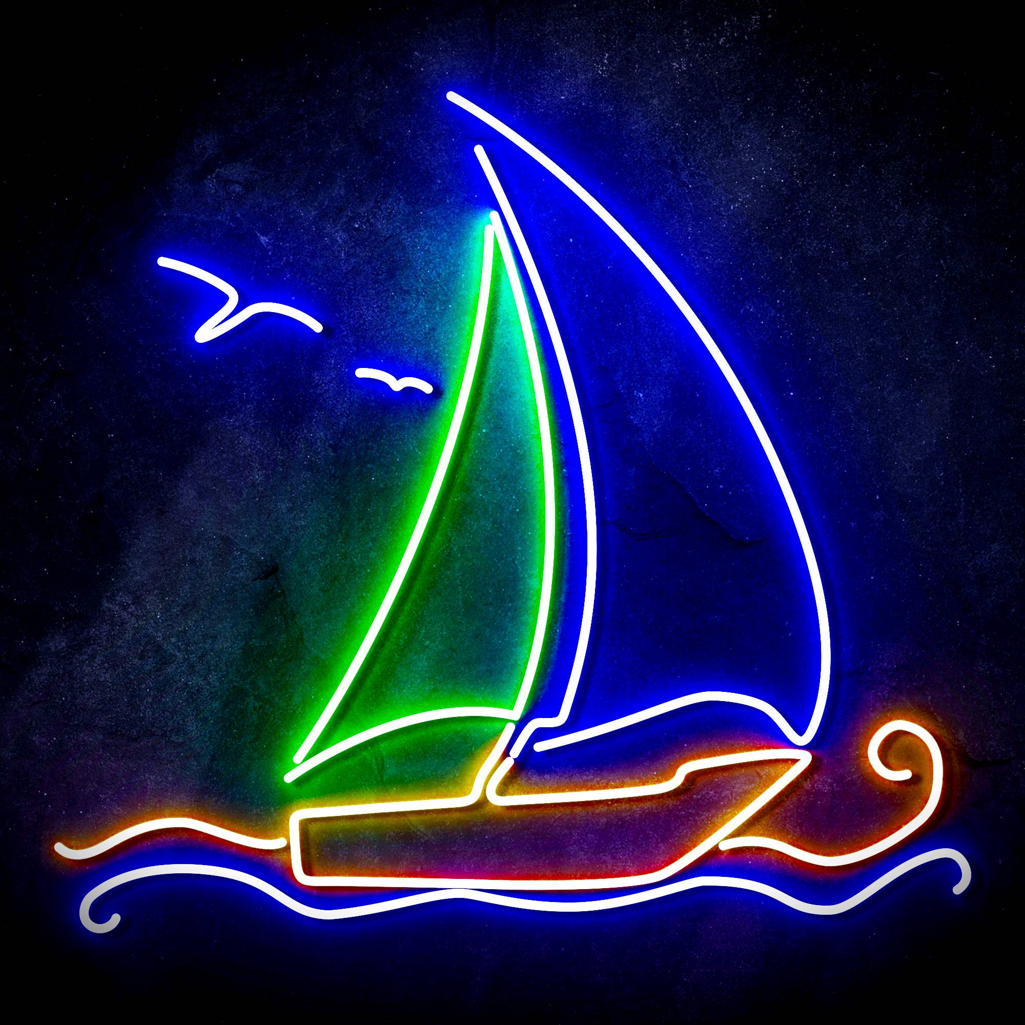 Windsurfing Yacht LED Neon Sign