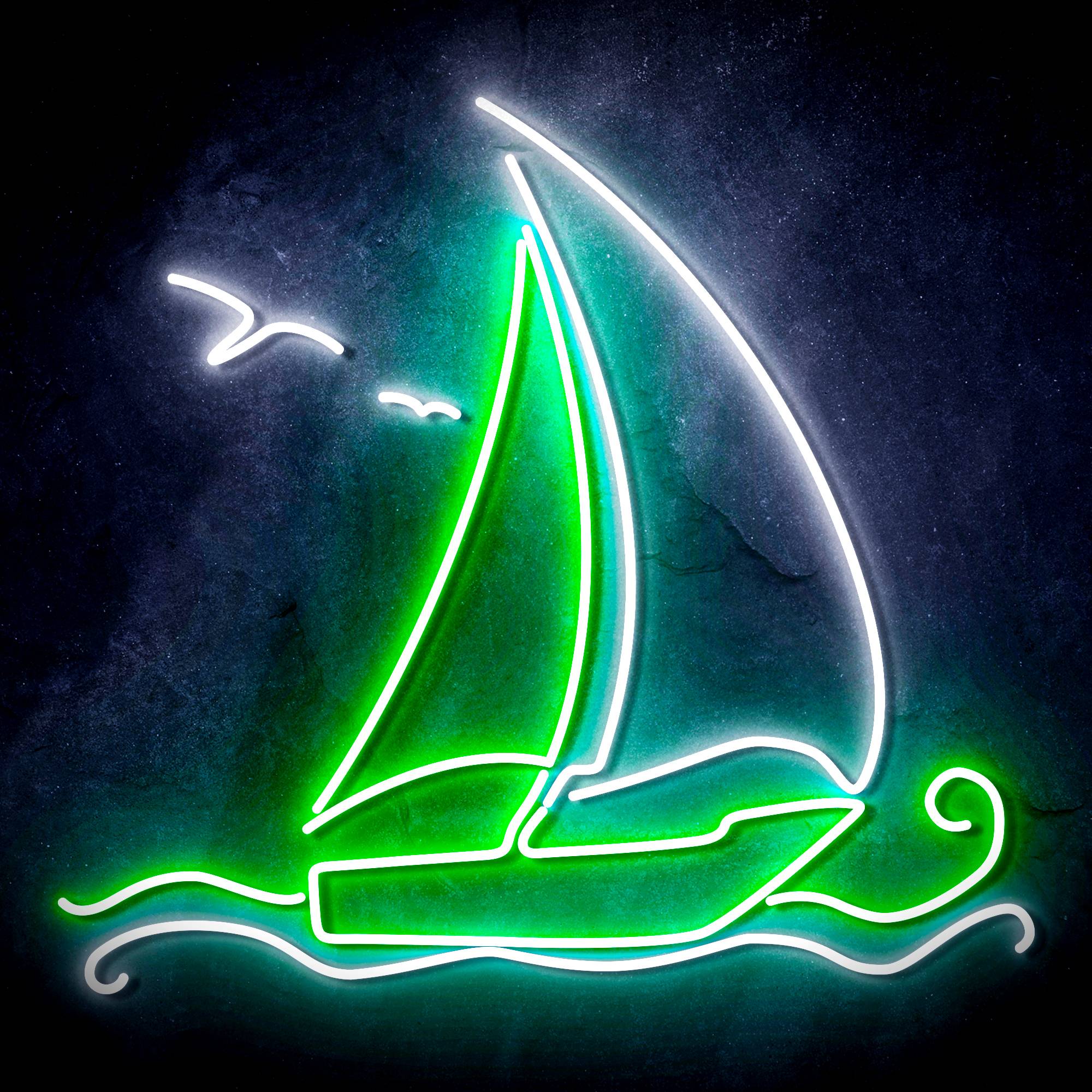 Windsurfing Yacht LED Neon Sign