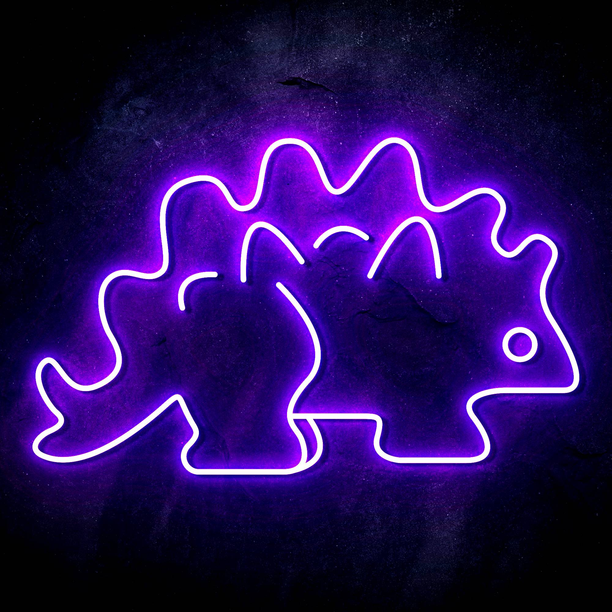 Stegosaurus Dinosaur LED Neon Sign