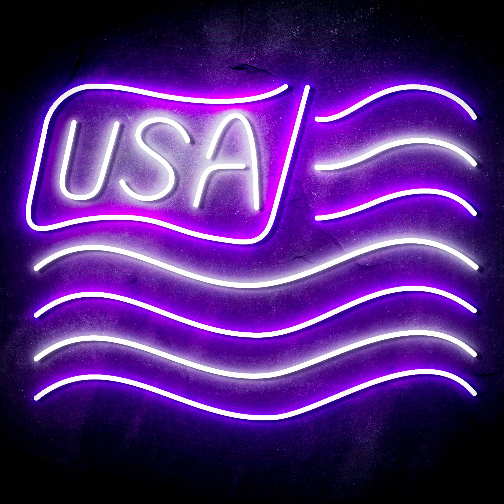 USA Flag LED Neon Sign