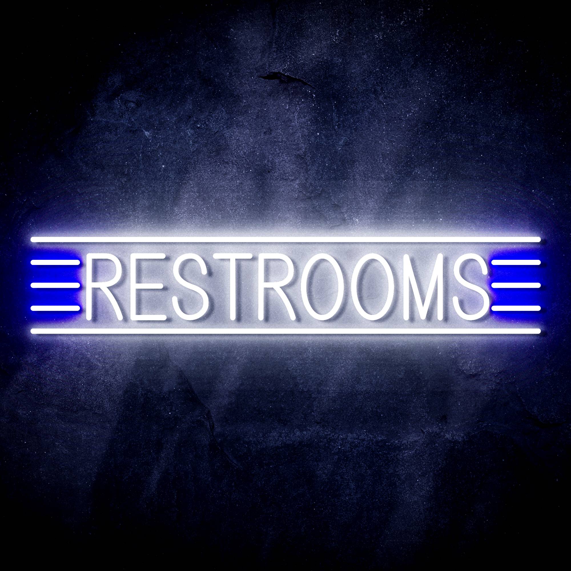 "RESTROOMS" Text Quote LED Neon Sign
