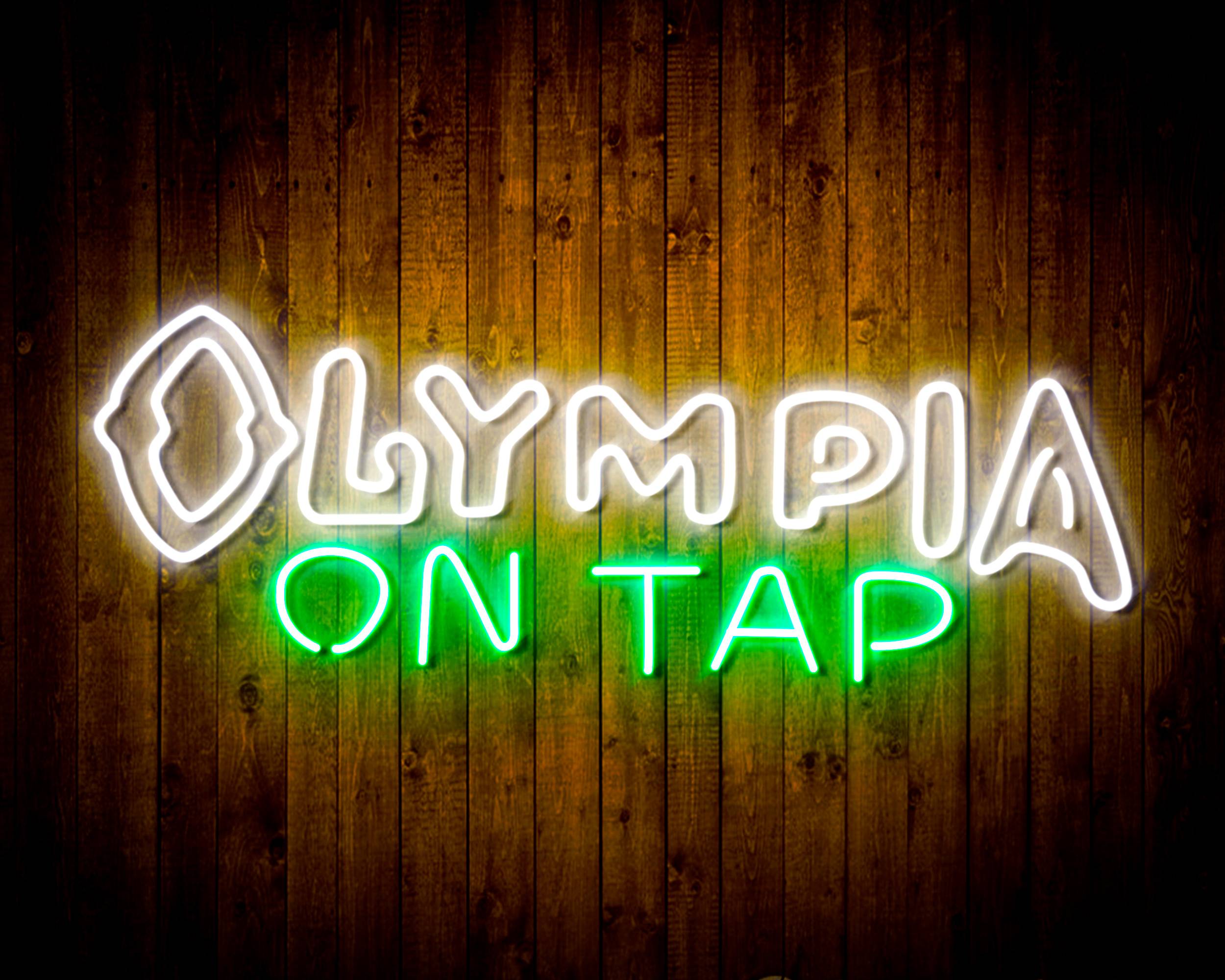 Olympia On Tap Bar Neon LED Sign