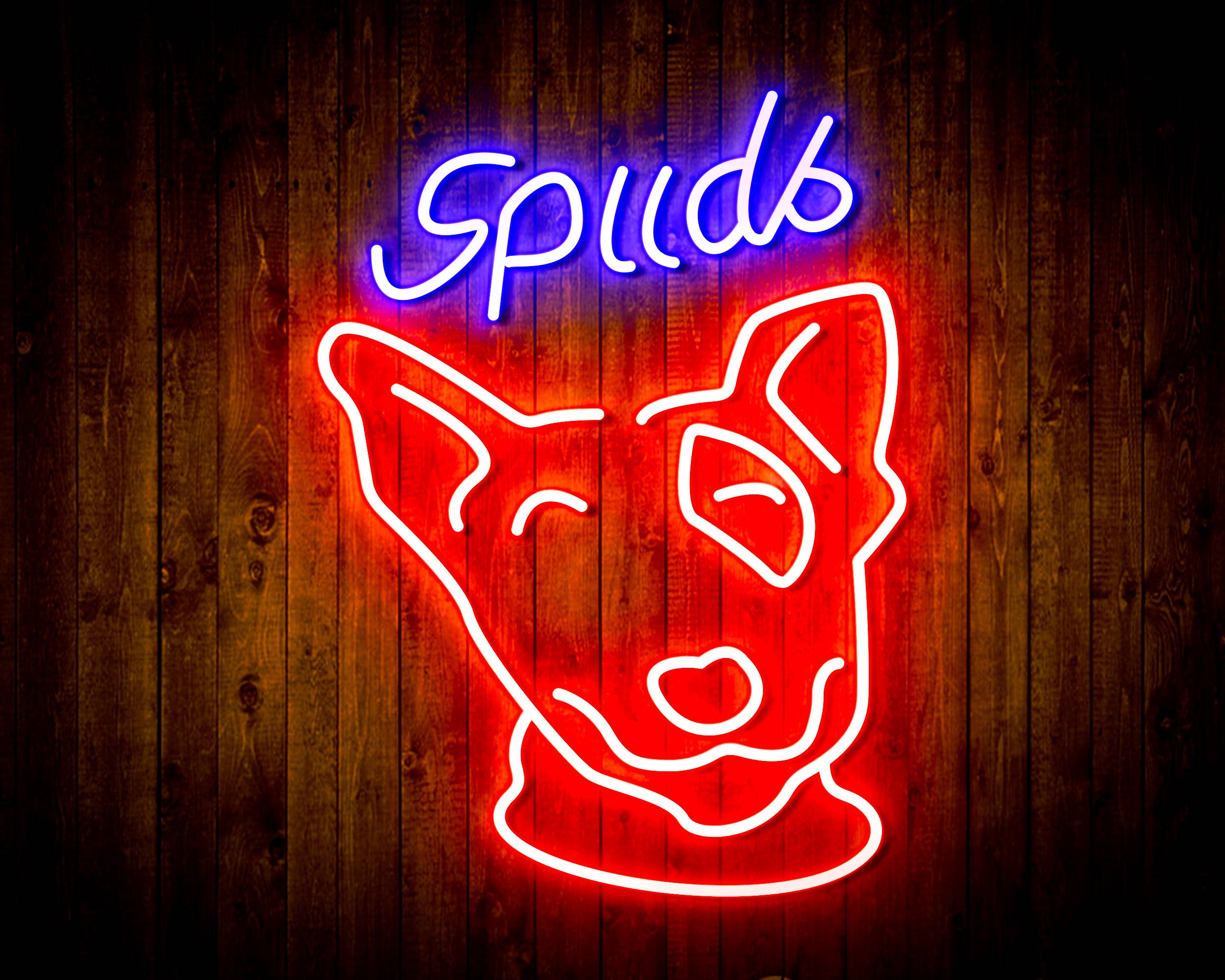 Spuds Bud Light Bar Neon LED Sign