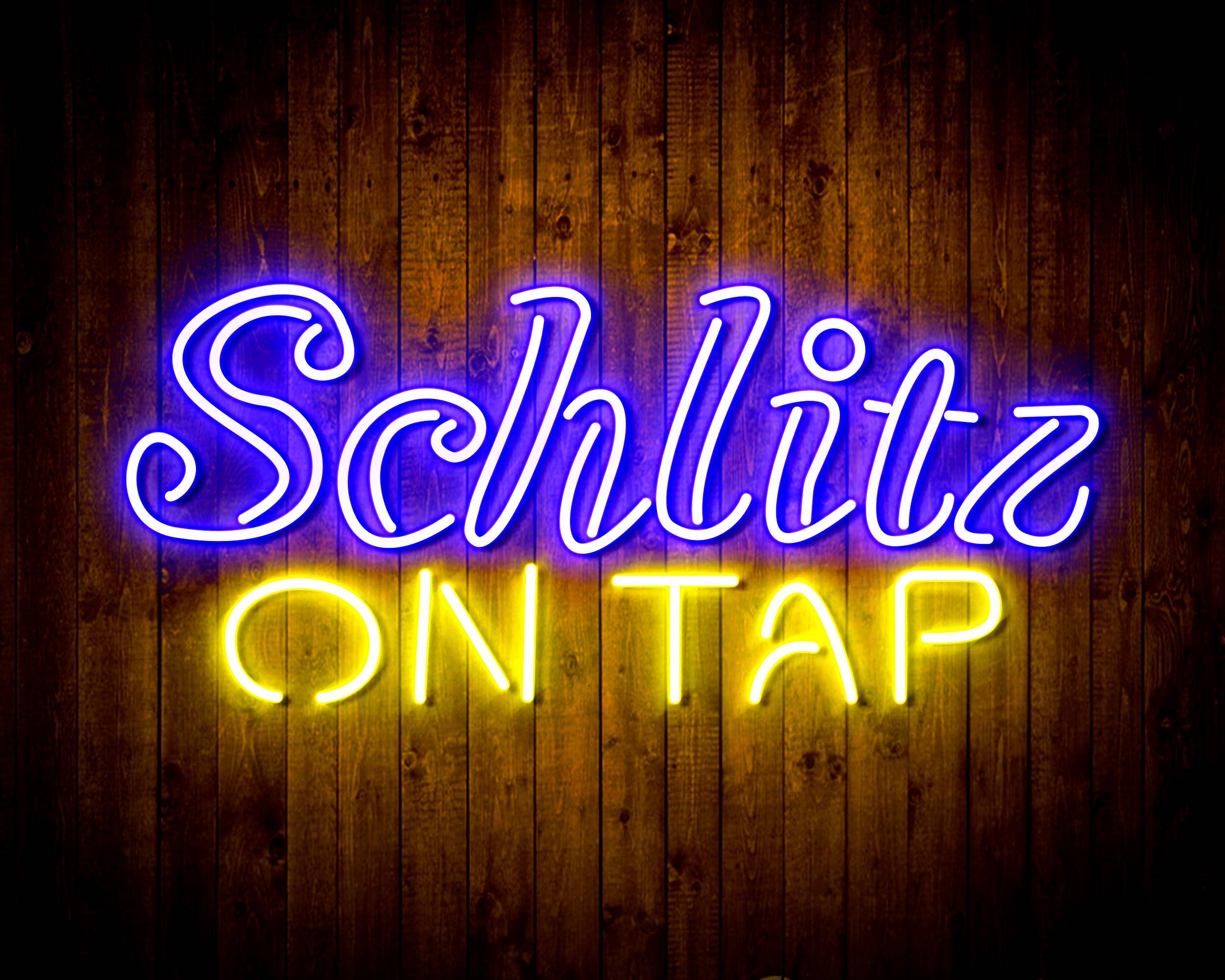 Schlitz On Tap Bar Neon LED Sign