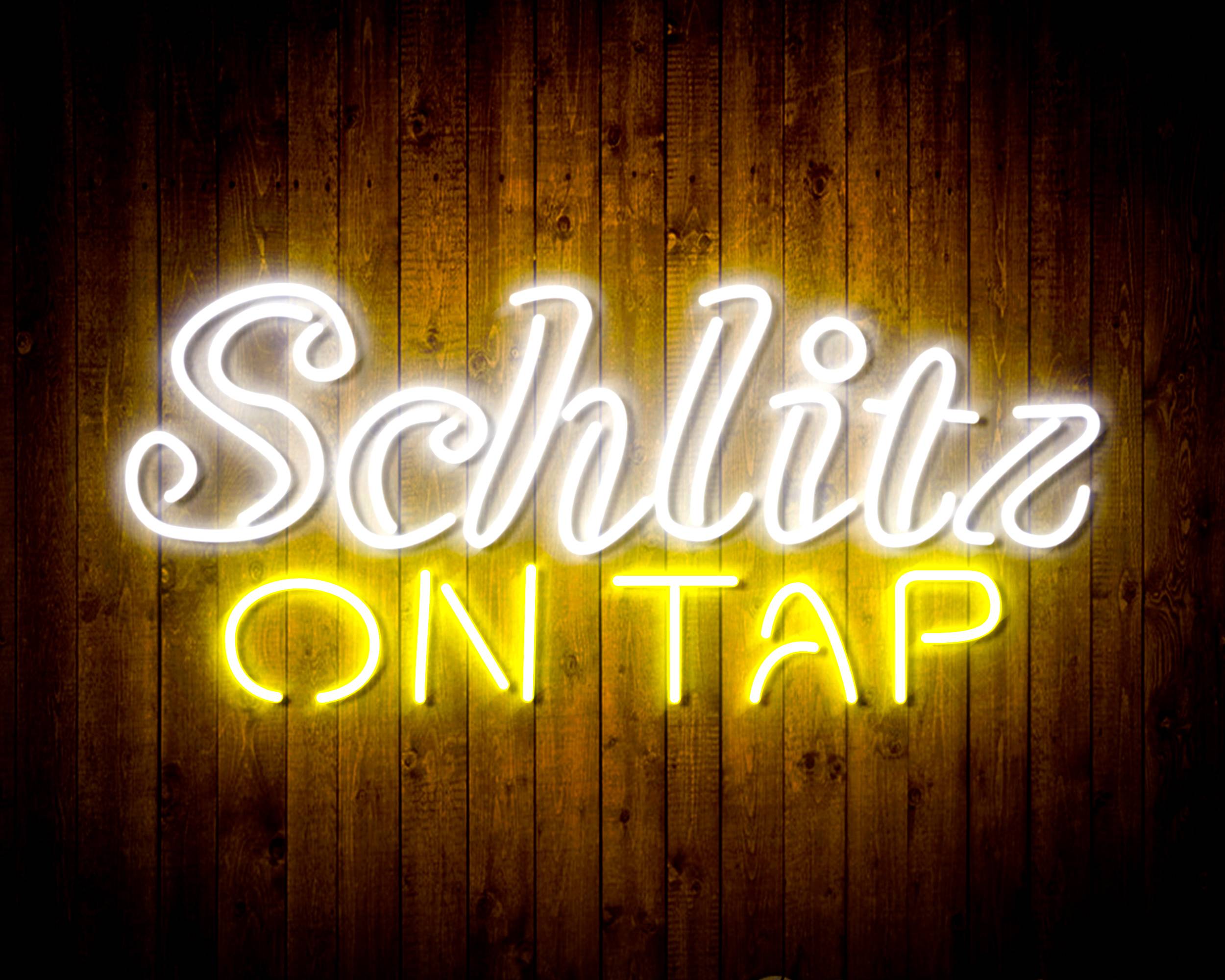 Schlitz On Tap Bar Neon LED Sign