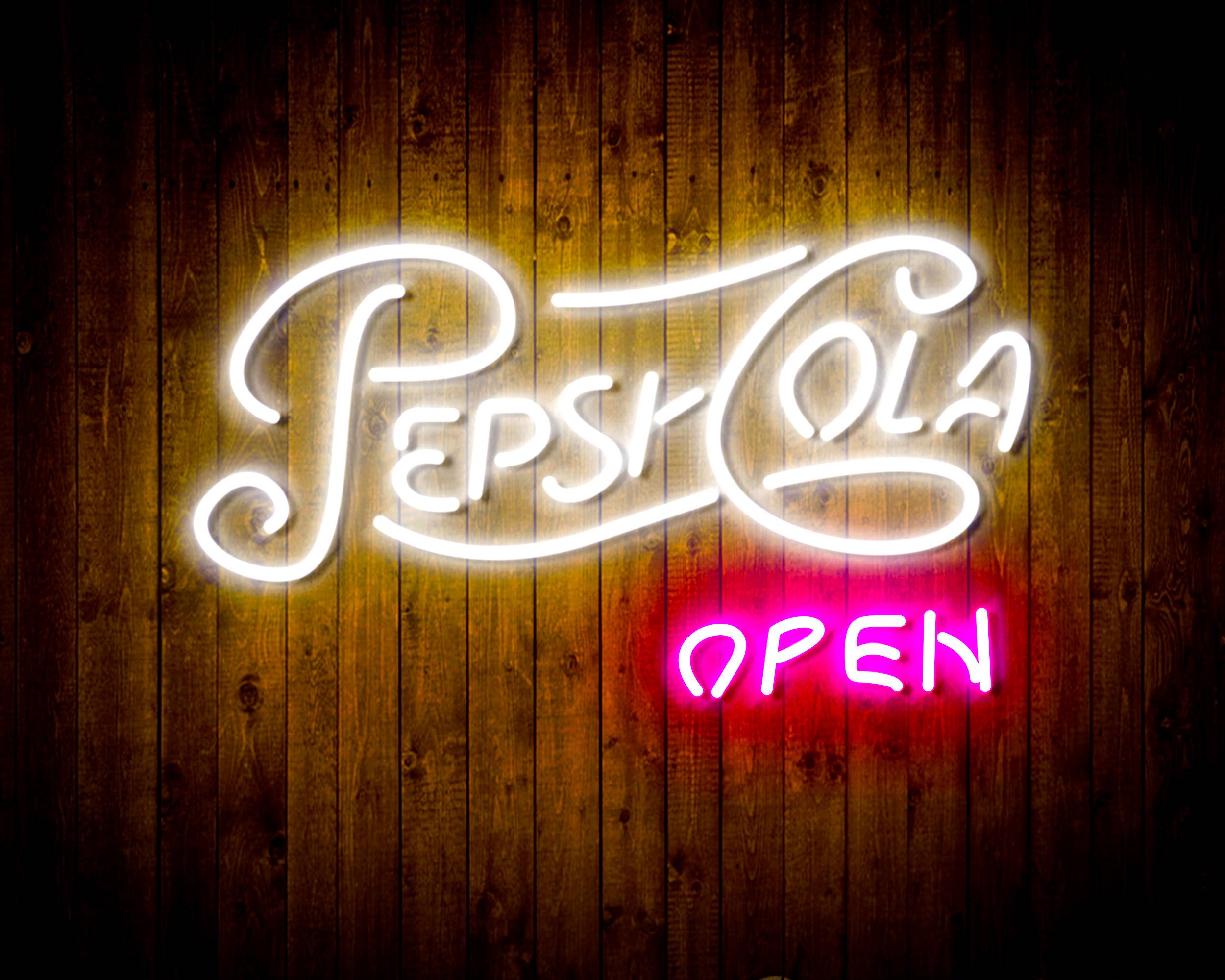 Pepsi Cola Open Sign Bar Neon LED Sign