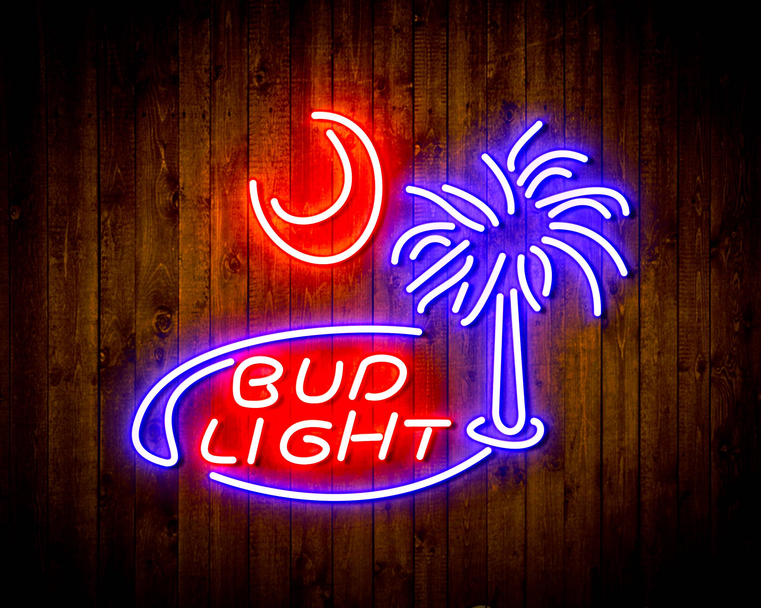 Bud Light Coconut tree Bar Neon LED Sign