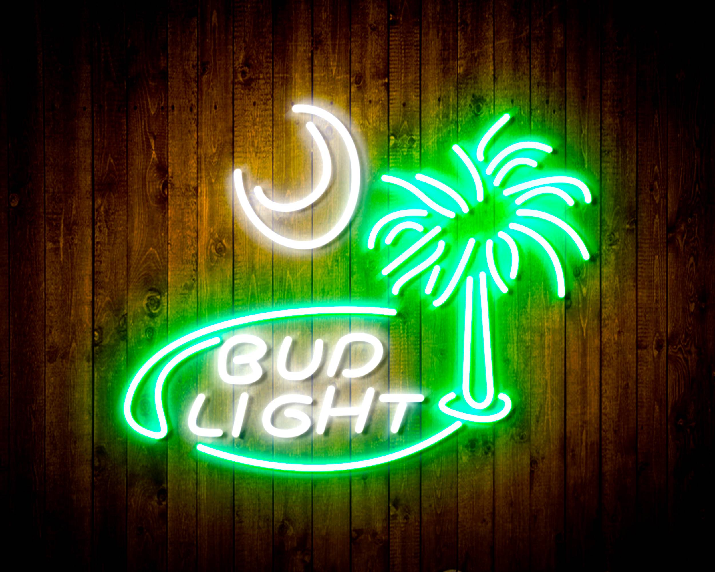 Bud Light Coconut tree Bar Neon LED Sign