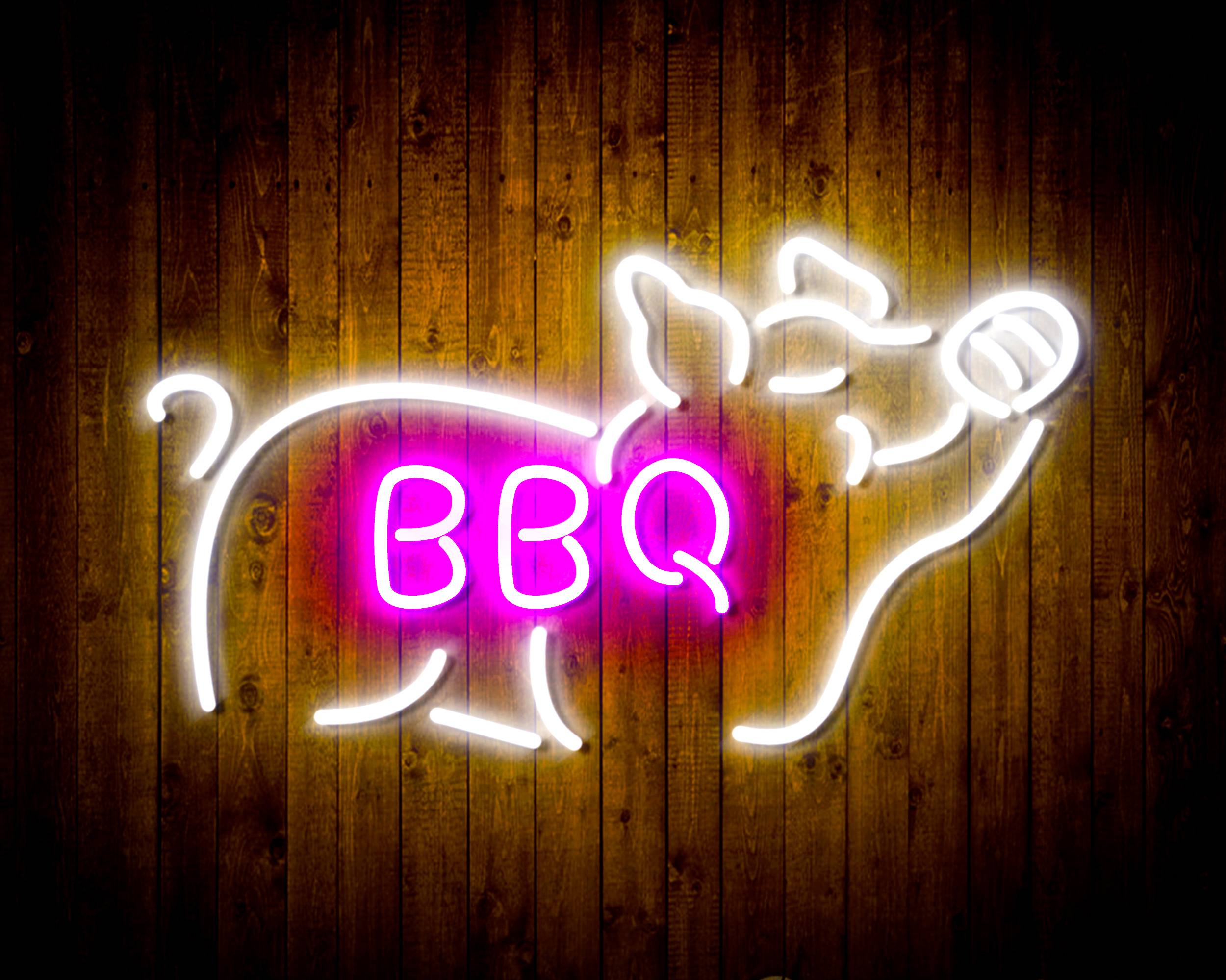 Budweiser with Pig Bar Neon LED Sign