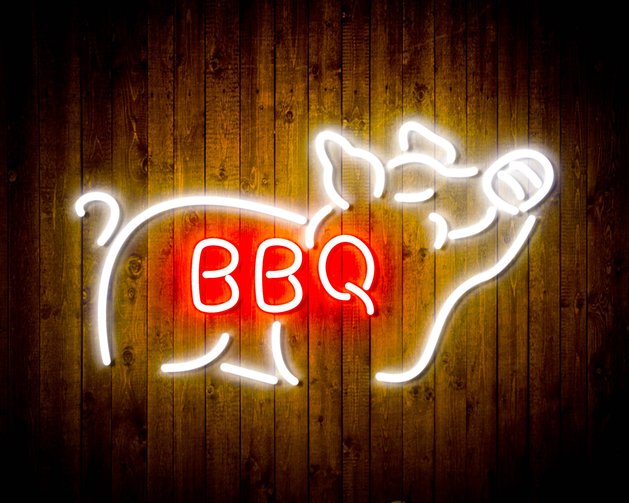 Budweiser with Pig Bar Neon LED Sign