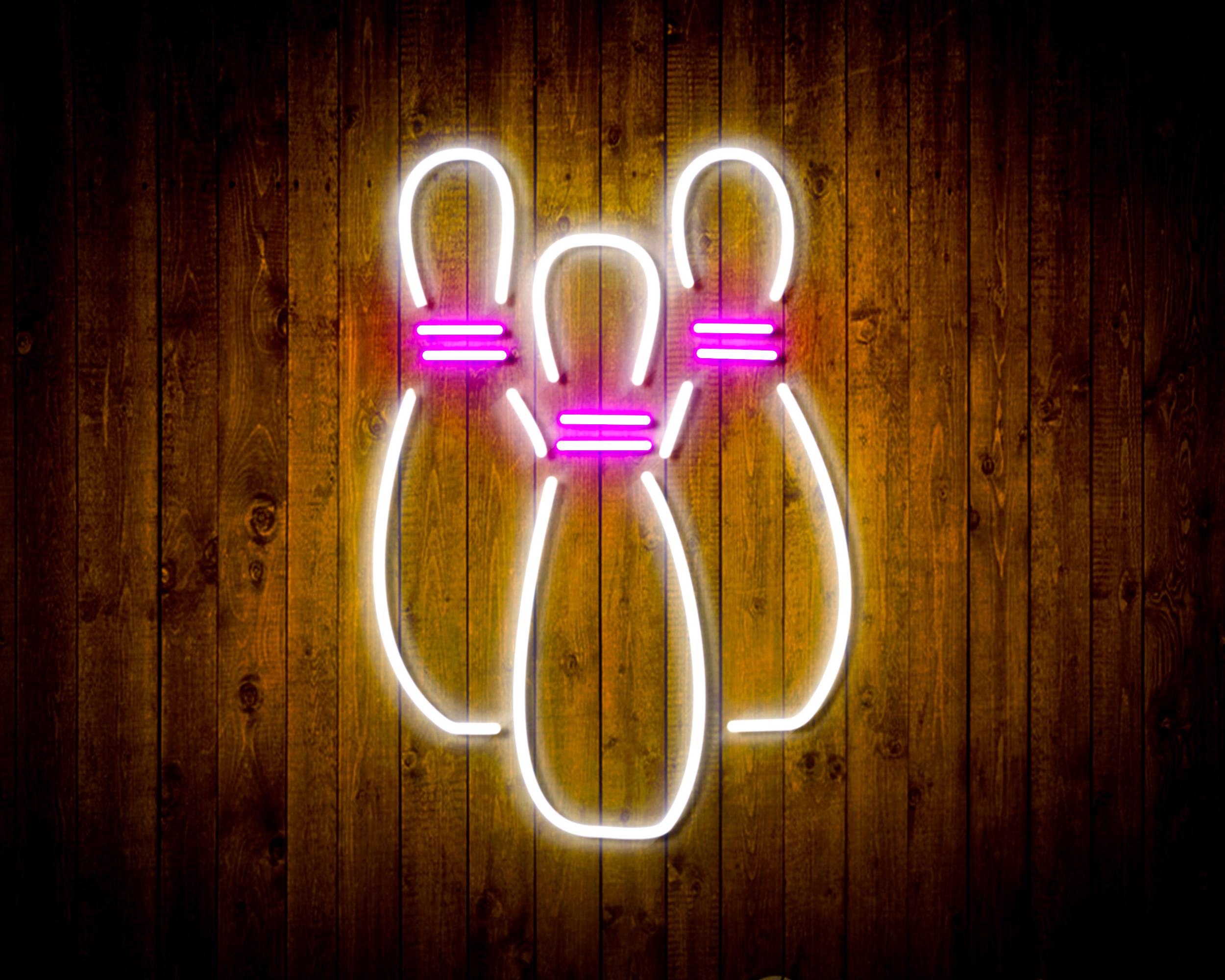 Bowling for Pabst Blue Ribbon Beer Bar Neon LED Sign