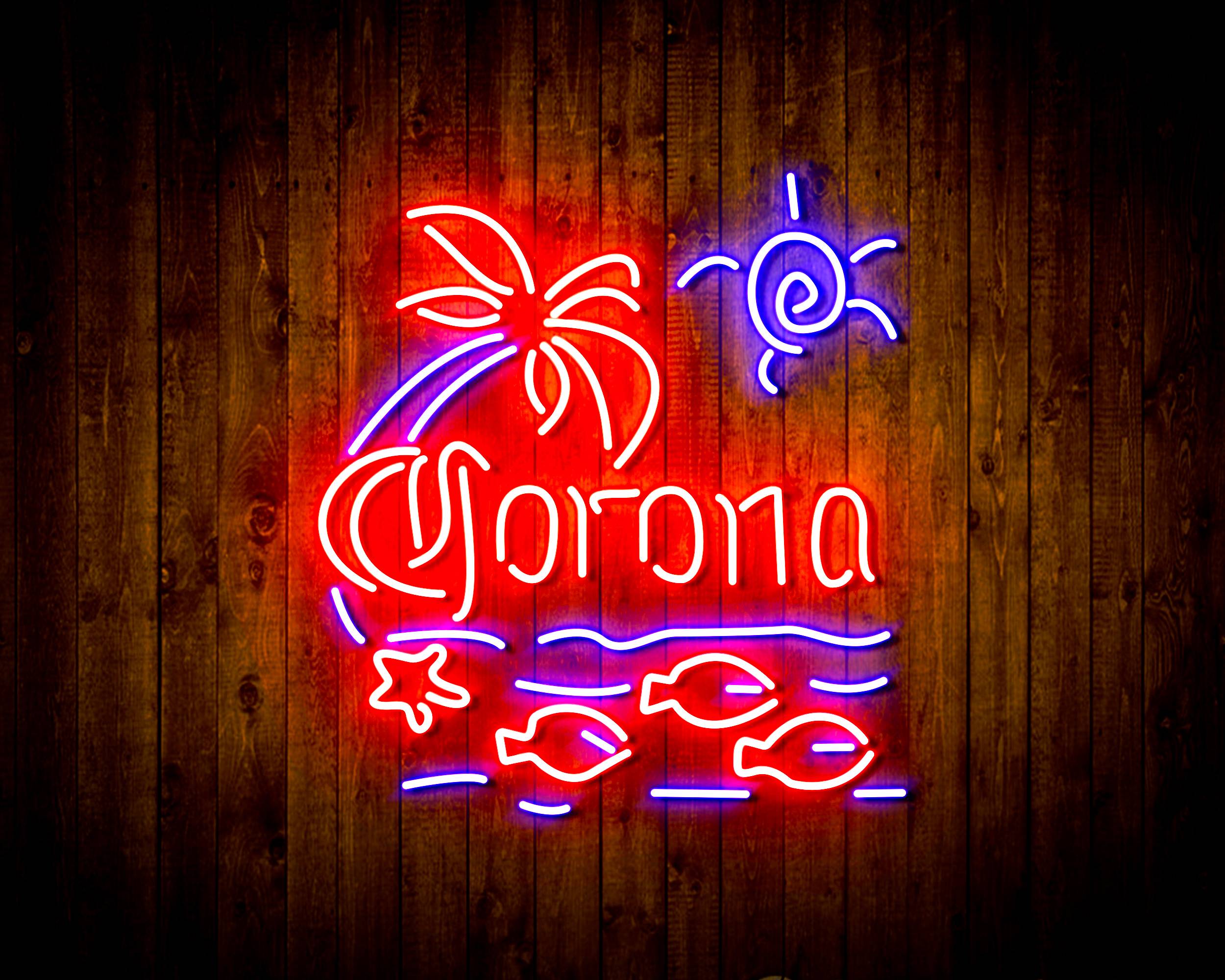 Corona Beach Bar Neon LED Sign