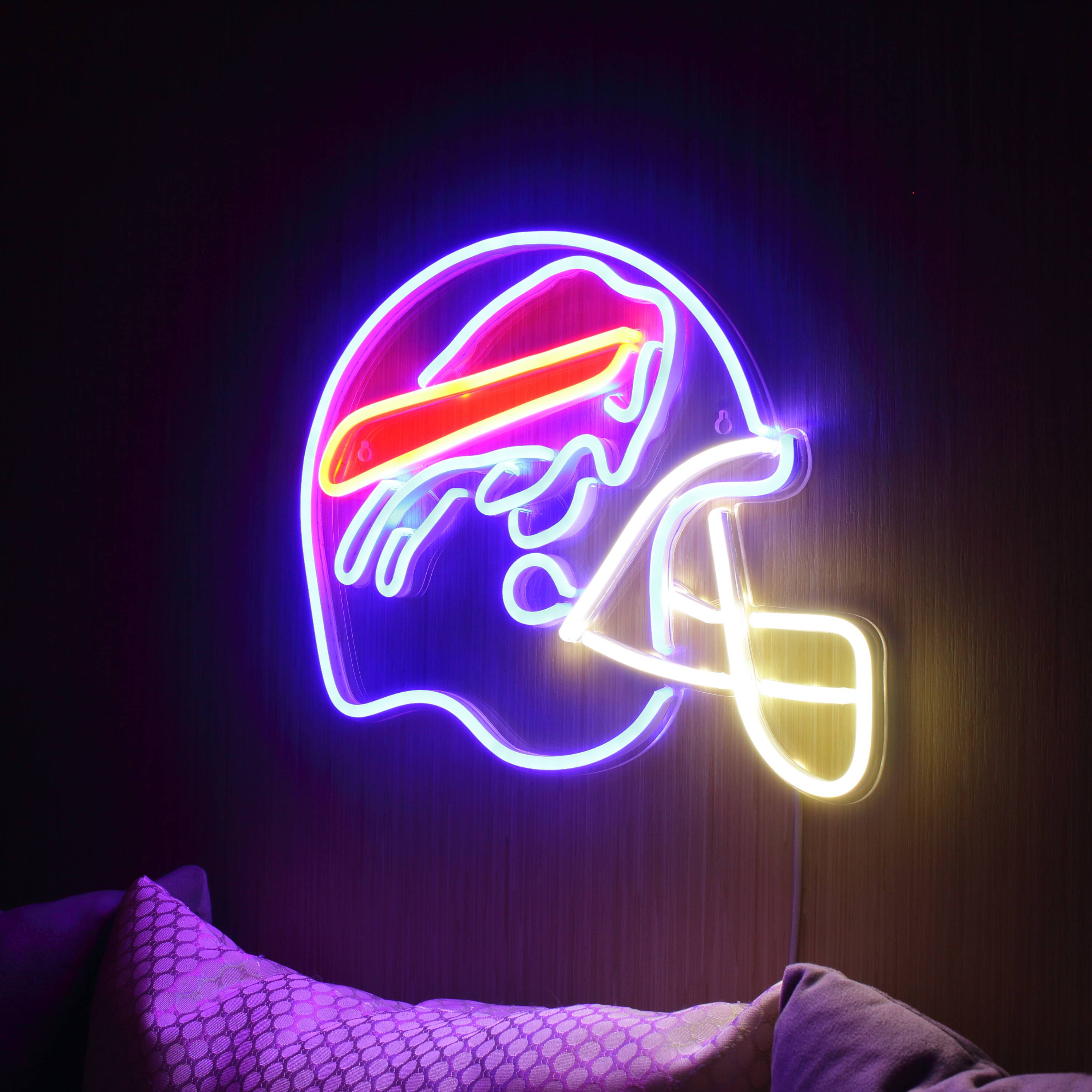 NFL Helmet Buffalo Bills LED Neon Sign