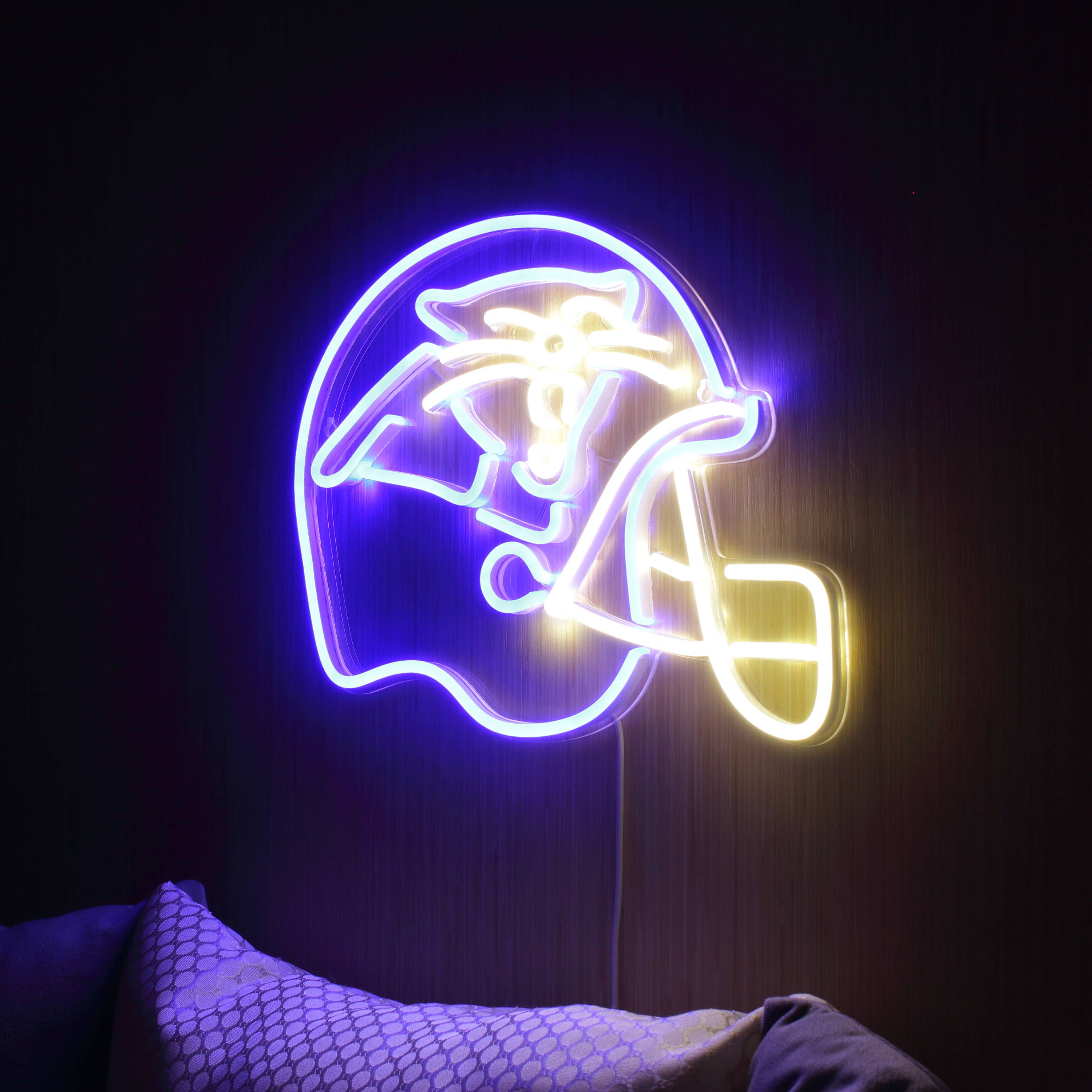 NFL Helmet Carolina Panthers LED Neon Sign