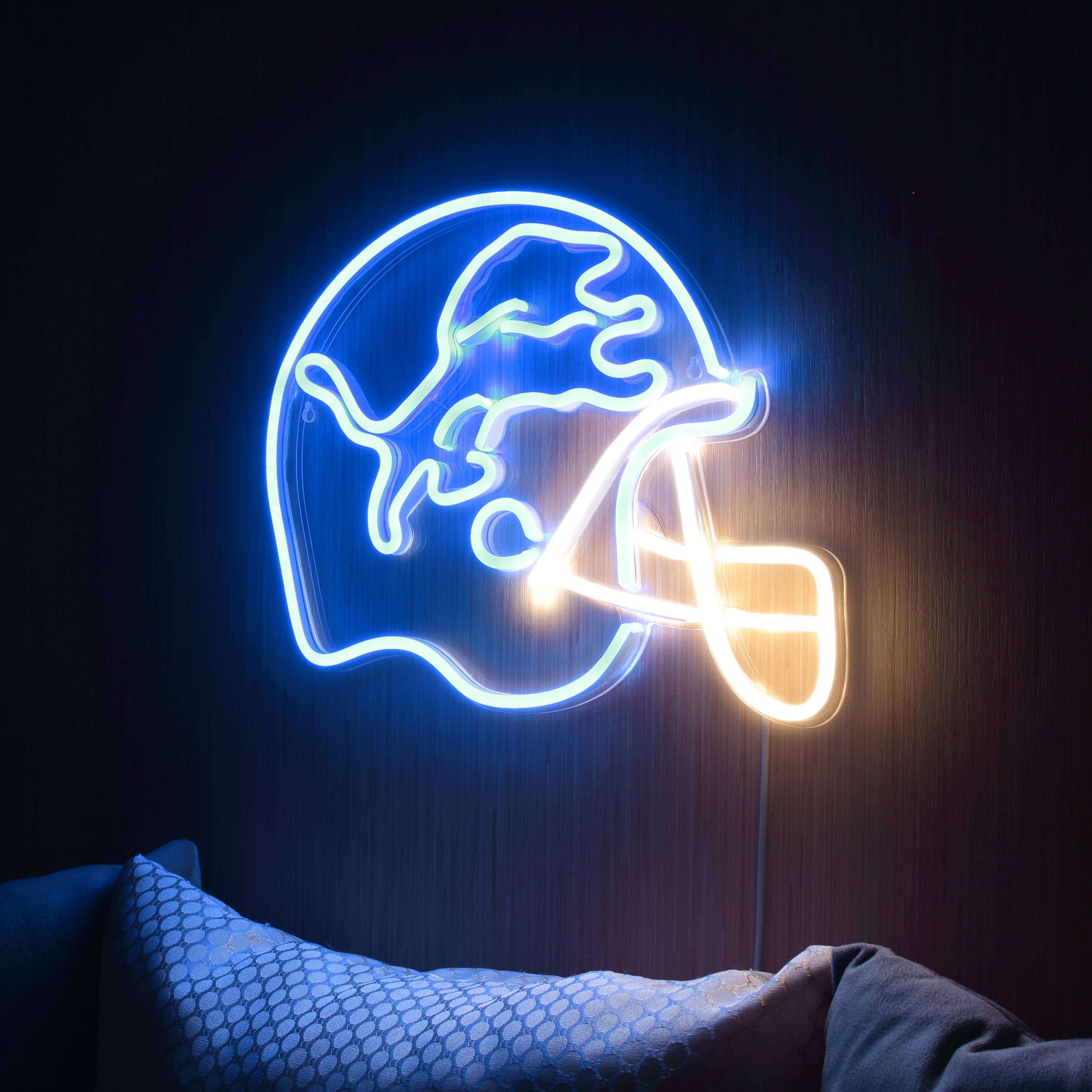 NFL Helmet Detroit Lions LED Neon Sign