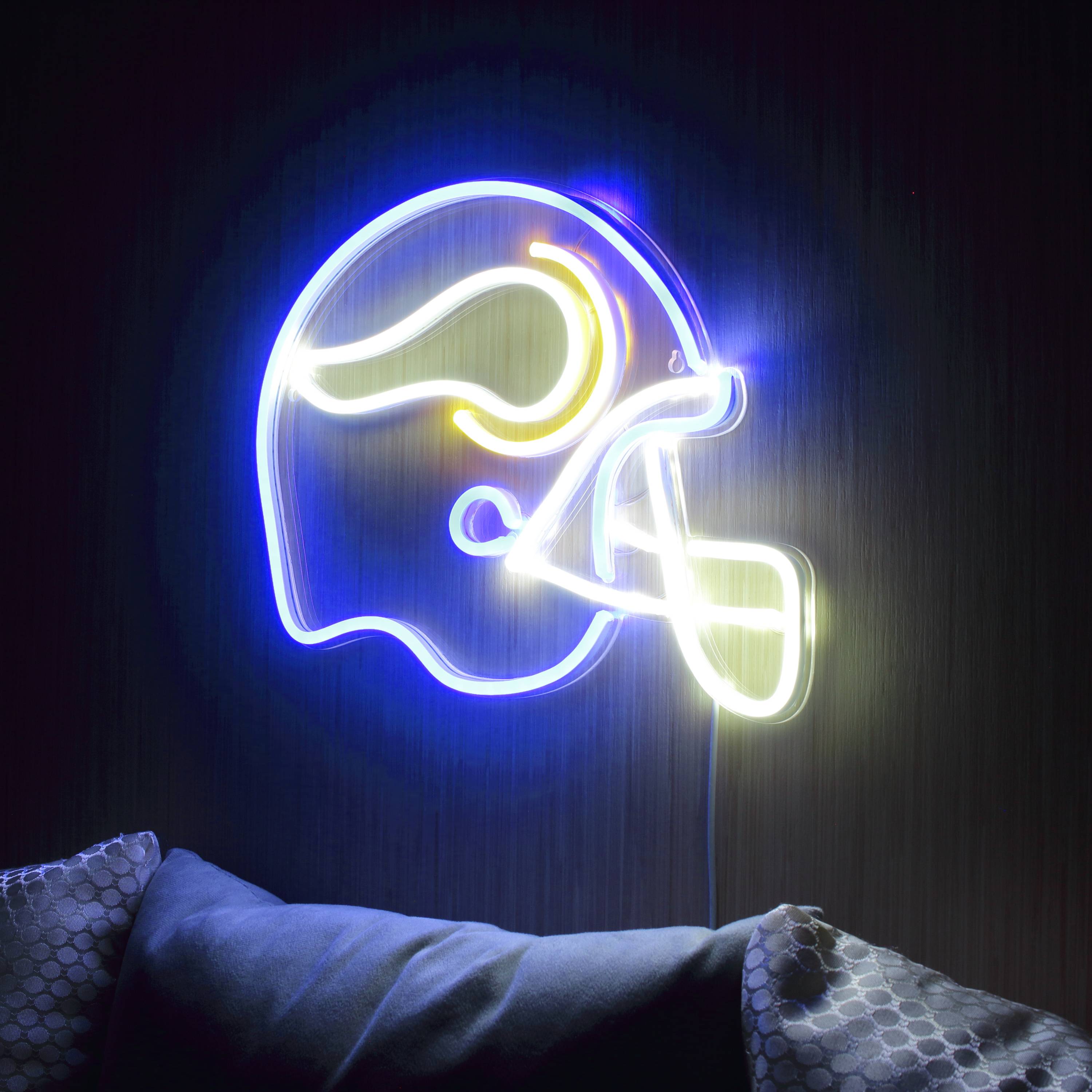 NFL Helmet Minnesota Vikings LED Neon Sign
