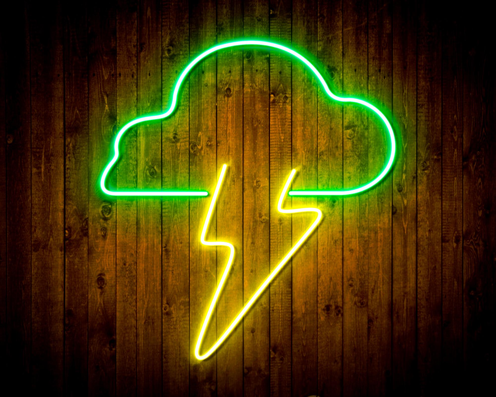 Cloud and Lighting bolt LED Neon Sign