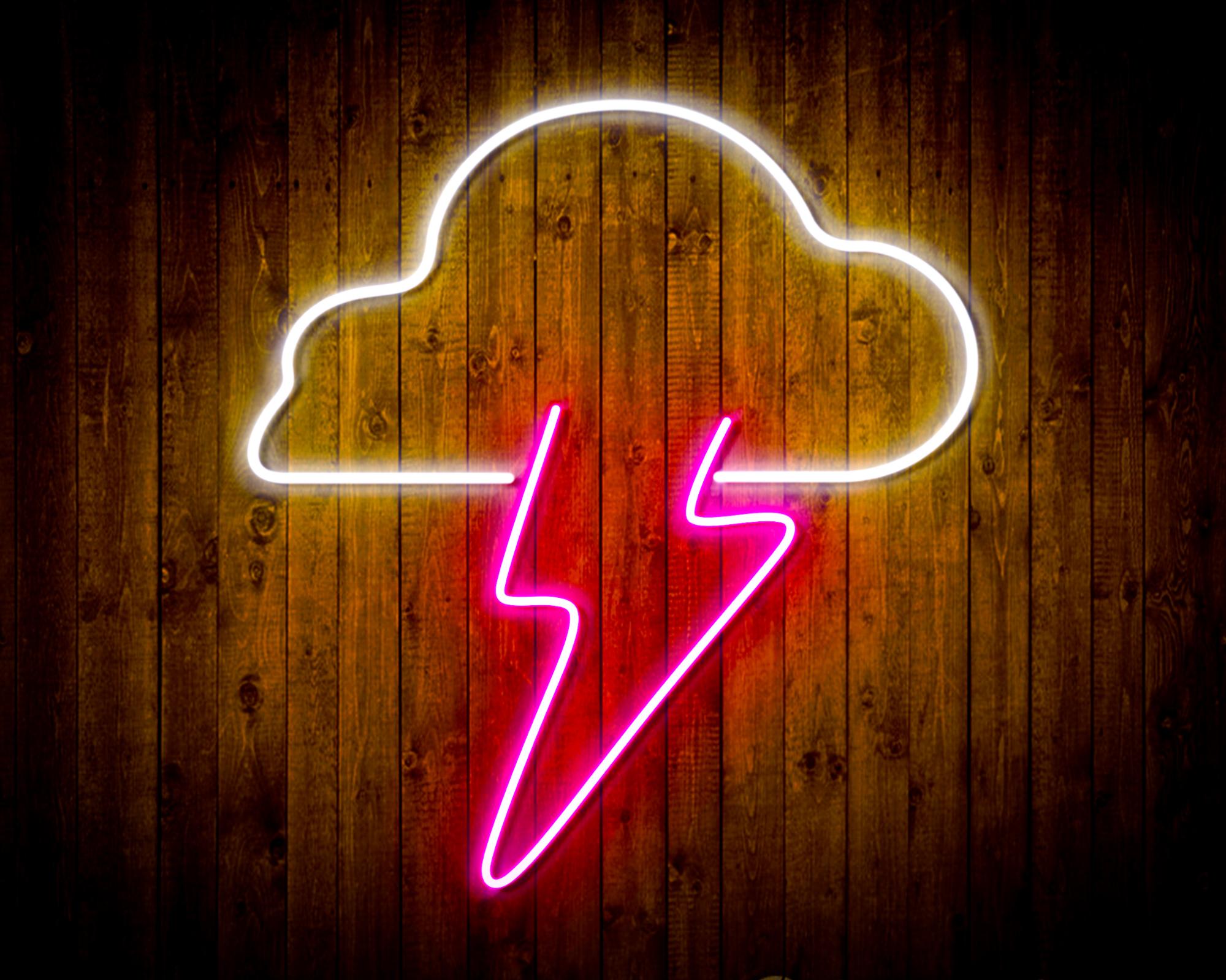 Cloud and Lighting bolt LED Neon Sign