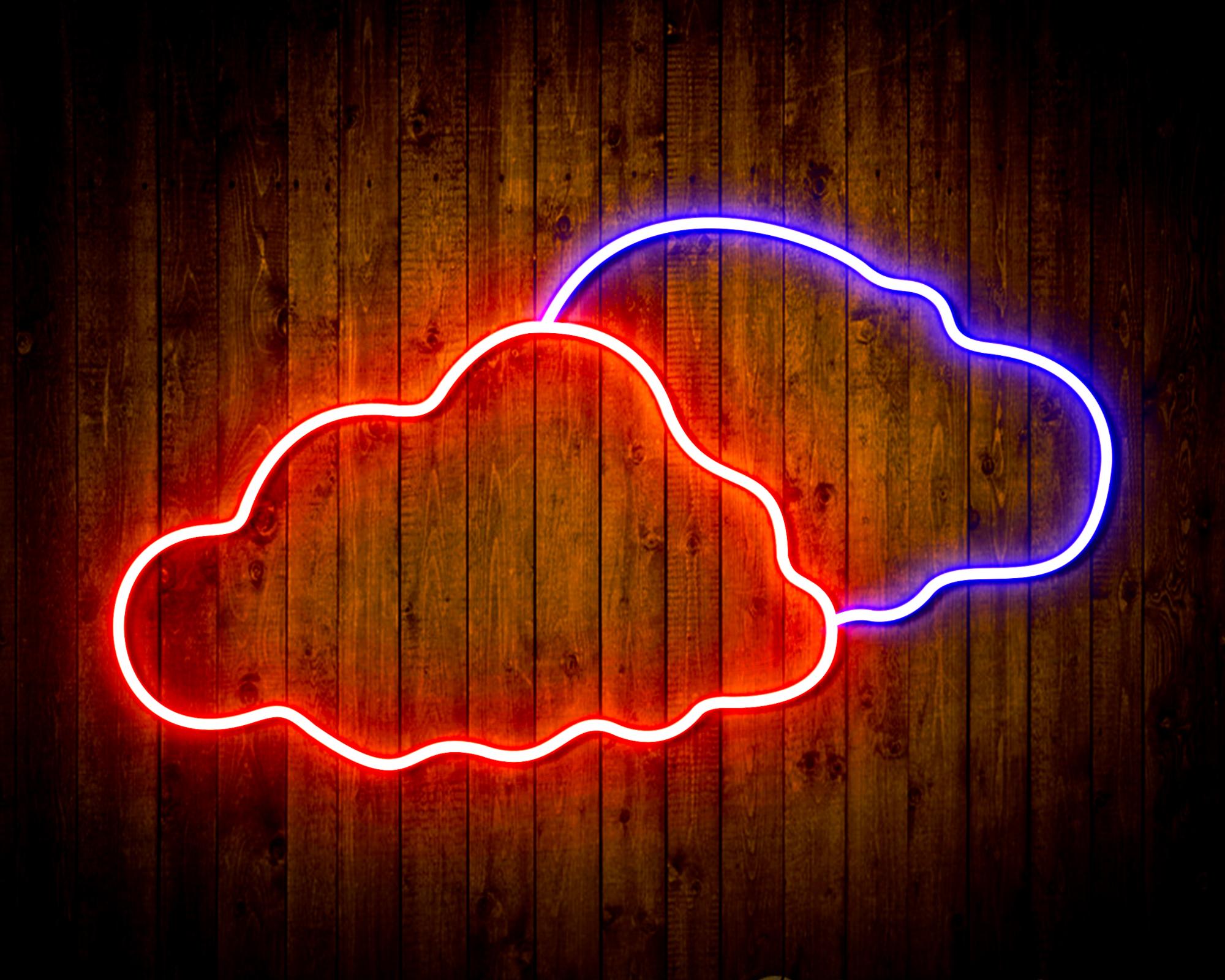 Two Clouds LED Neon Sign