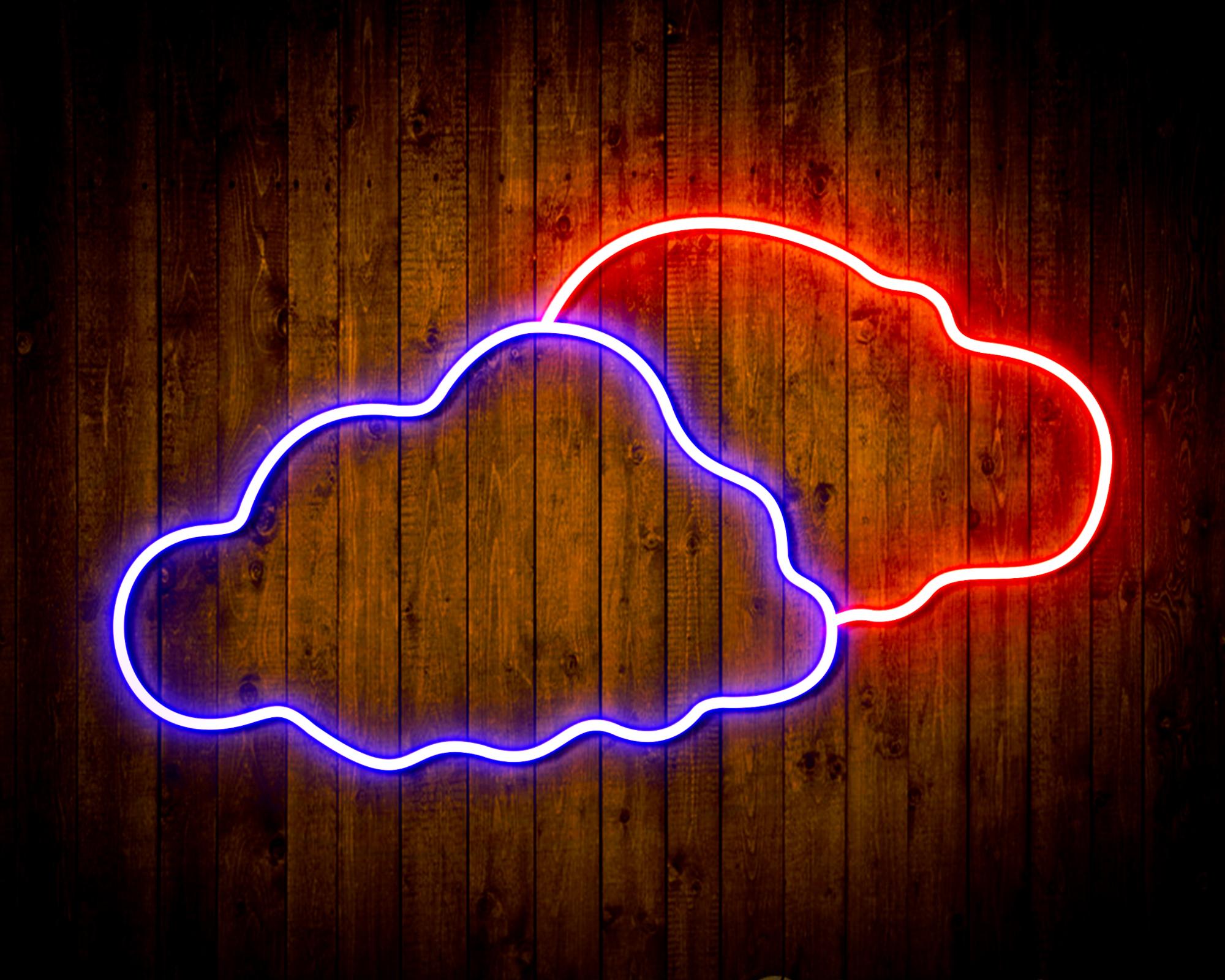 Two Clouds LED Neon Sign