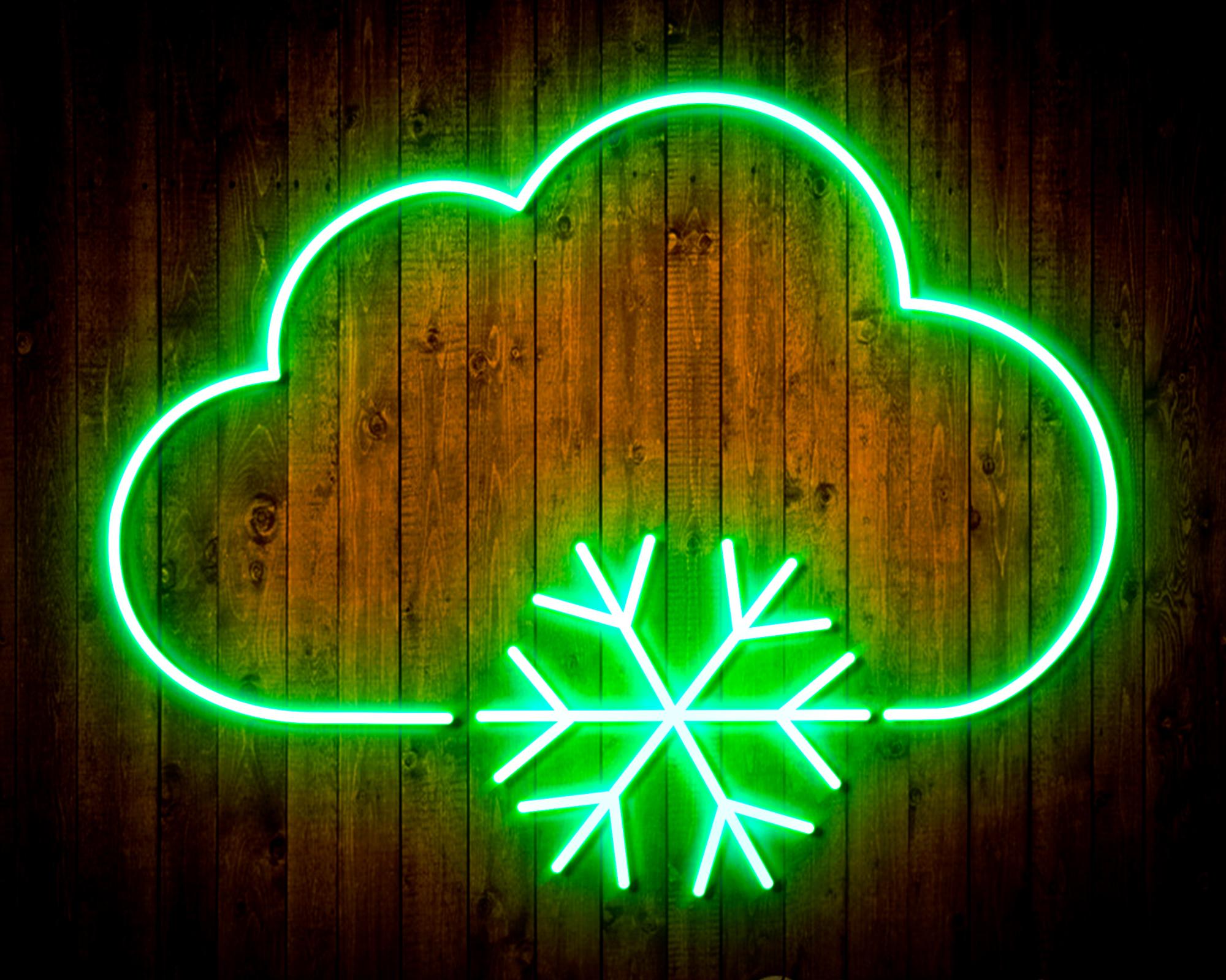 Cloud and Snowflake LED Neon Sign Wall Light