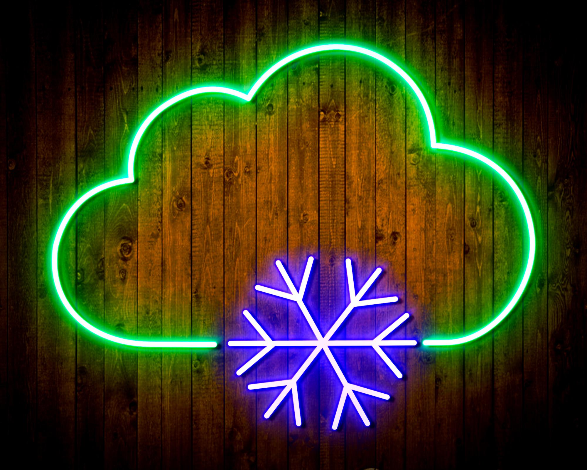 Cloud and Snowflake LED Neon Sign