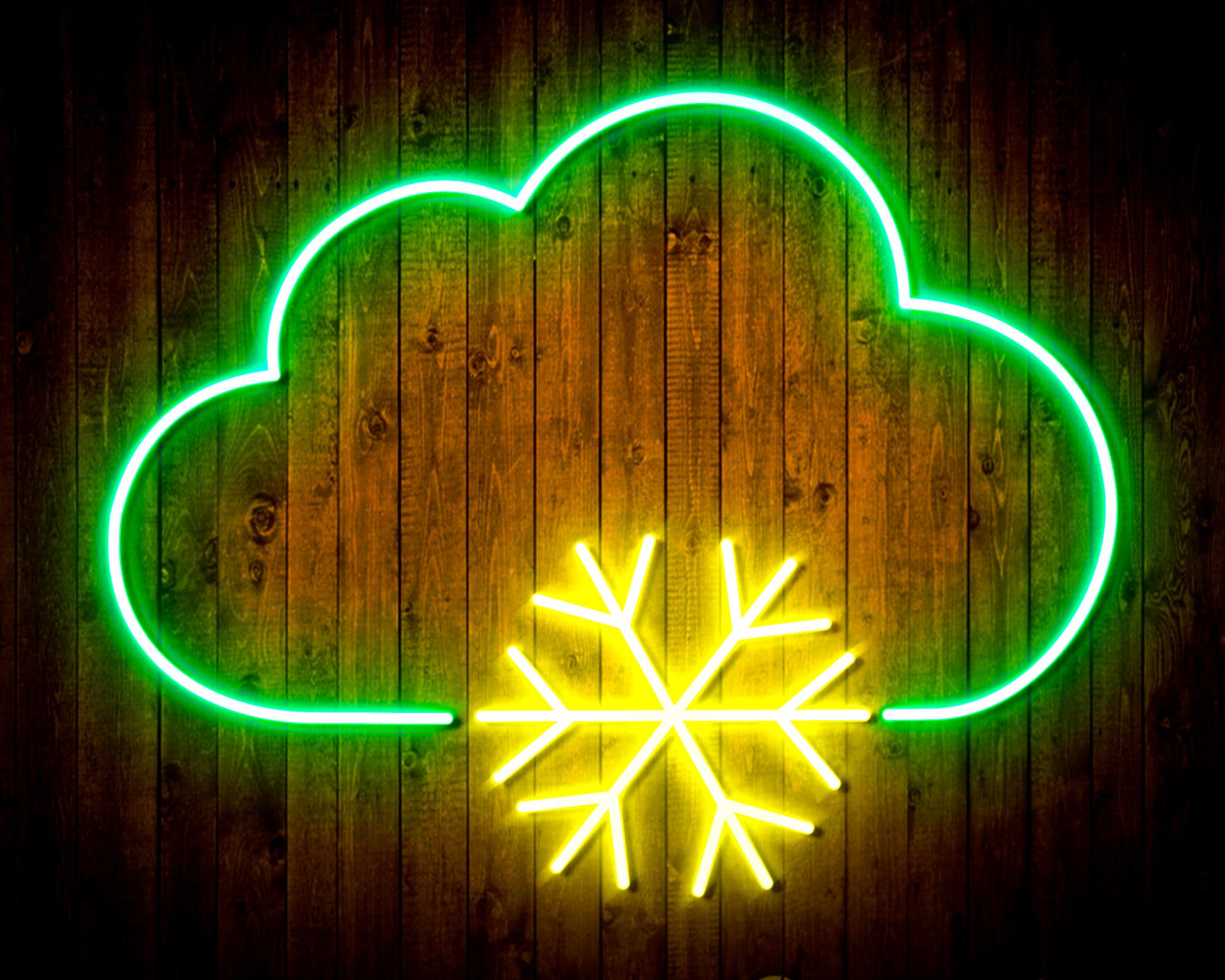 Cloud and Snowflake LED Neon Sign