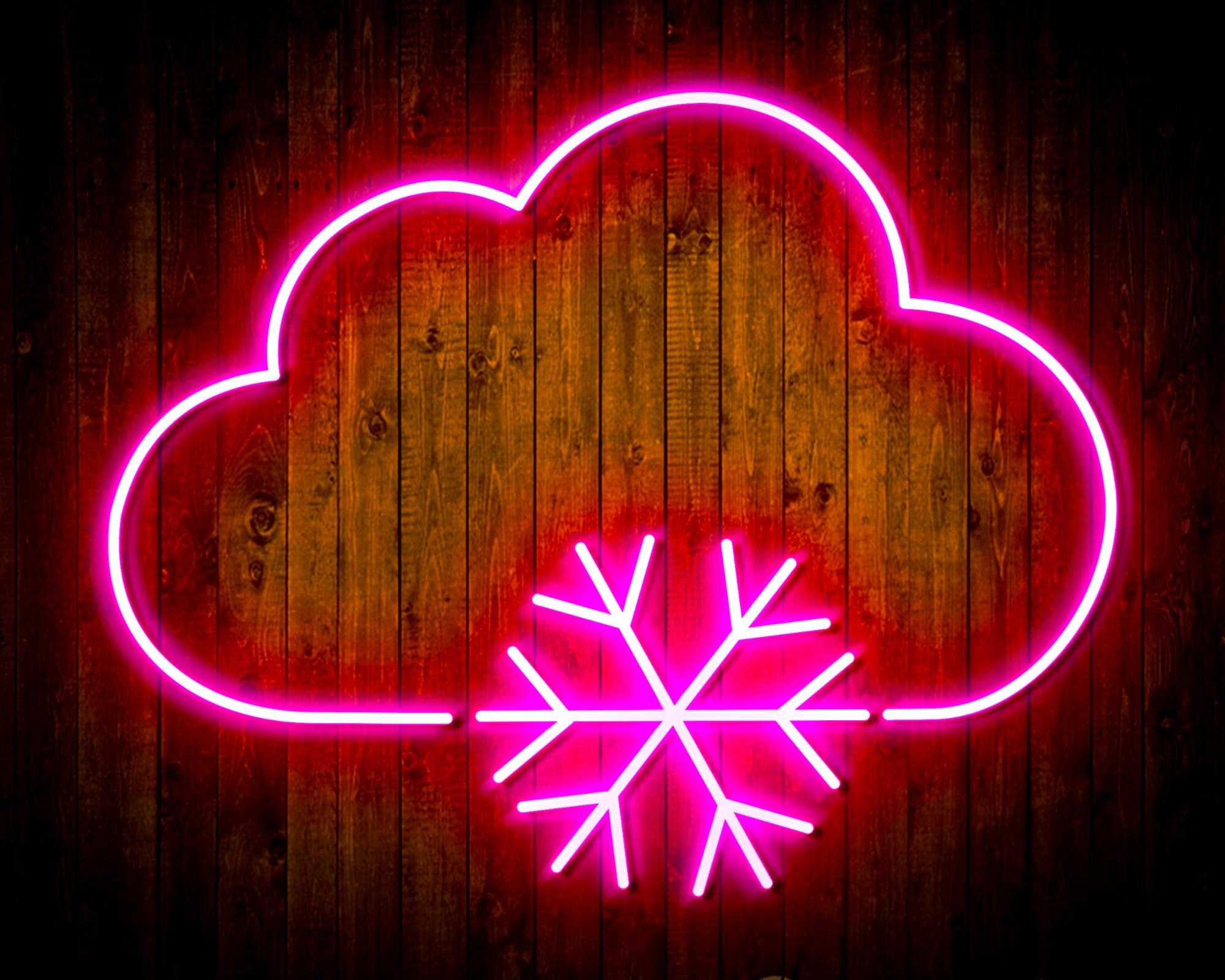 Cloud and Snowflake LED Neon Sign