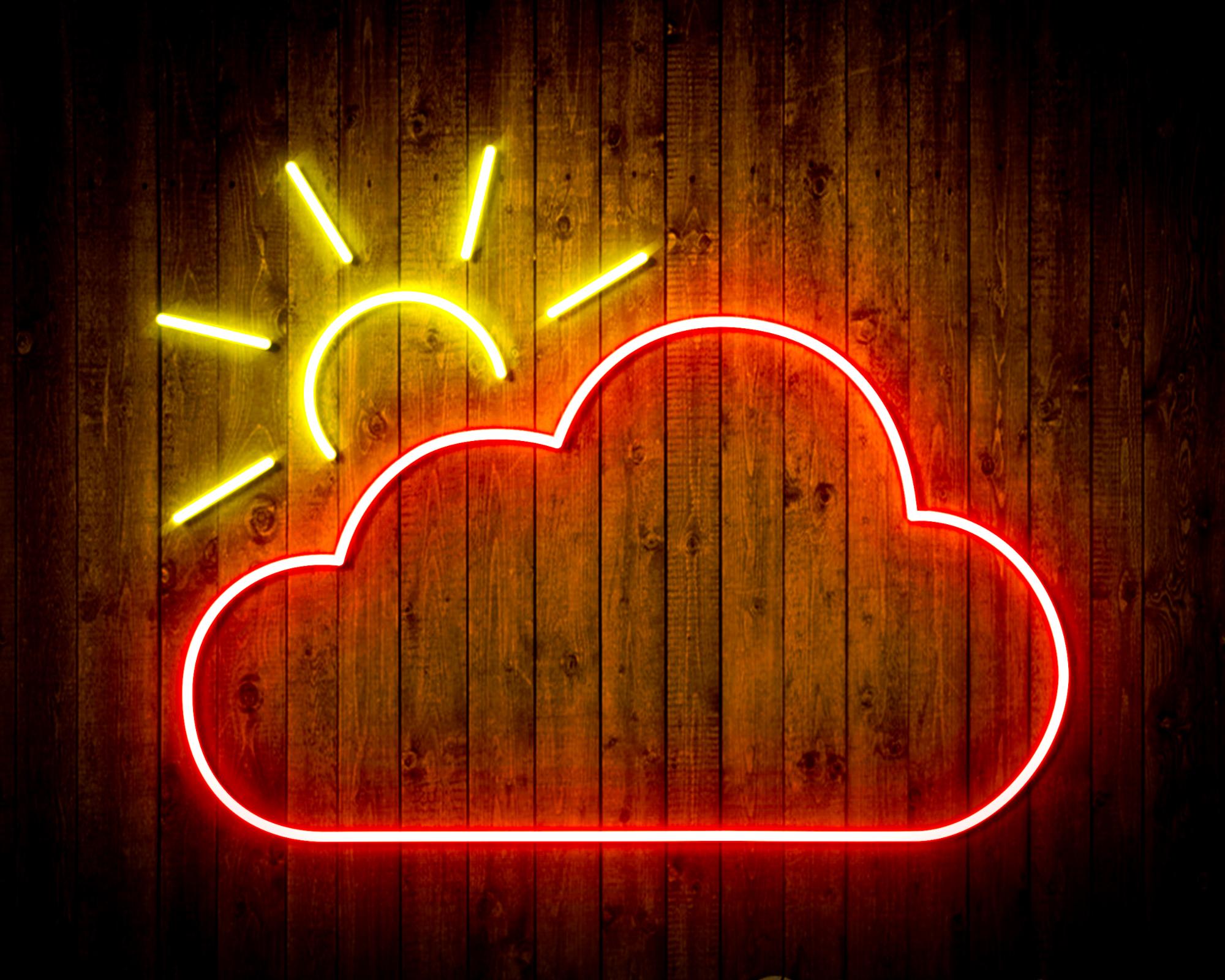 Sun and Cloud LED Neon Sign Wall Light
