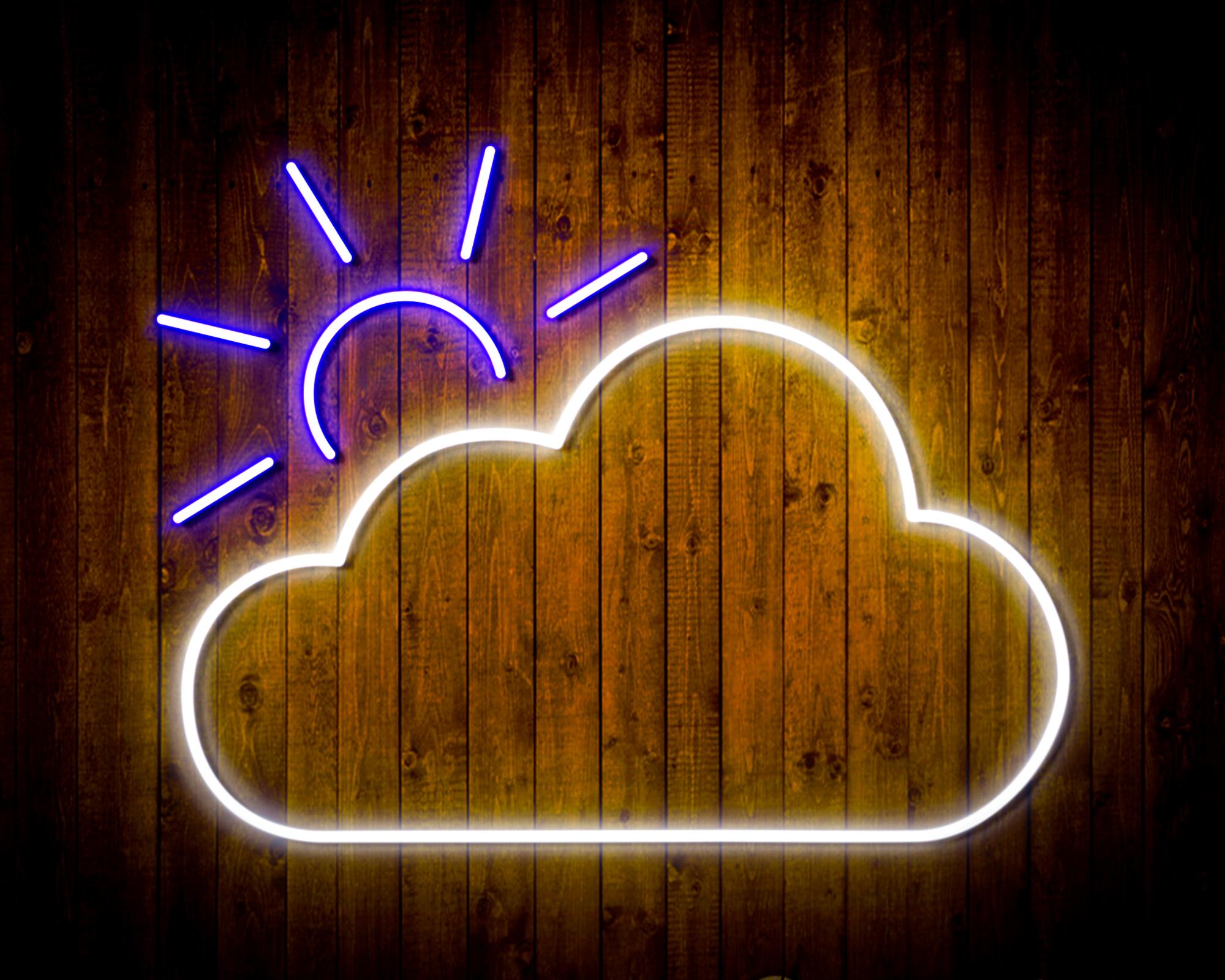 Sun and Cloud LED Neon Sign Wall Light