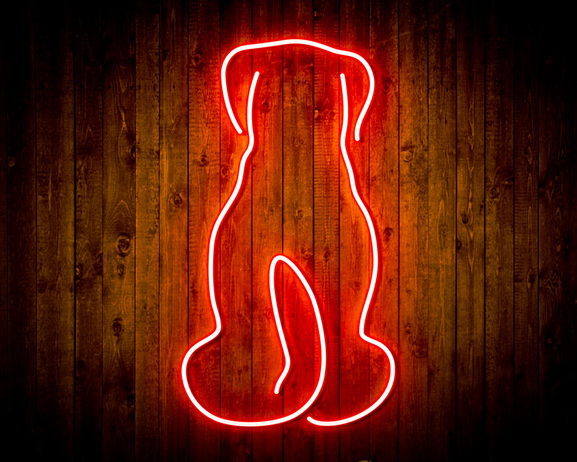 Back of Stanging Dog LED Neon Sign