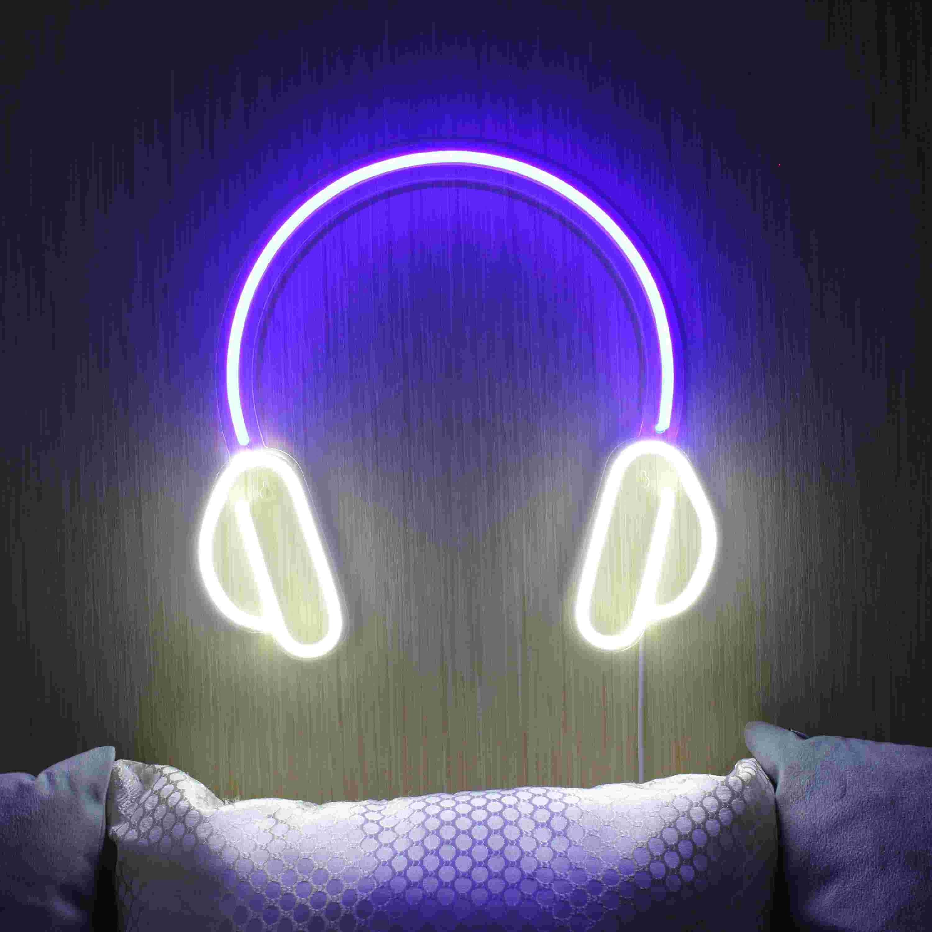 Headphone LED Neon Sign