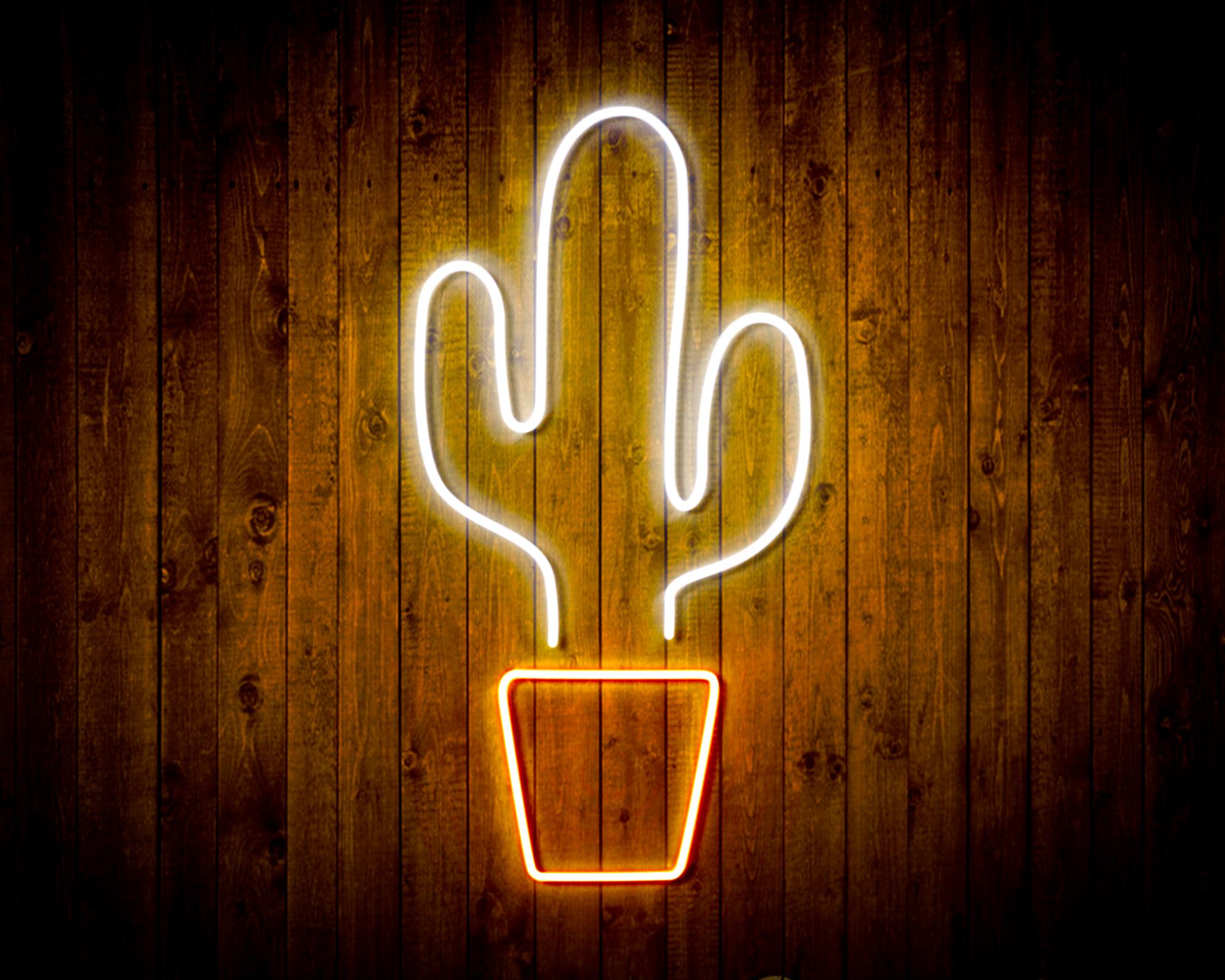 Green Cactus LED Neon Sign