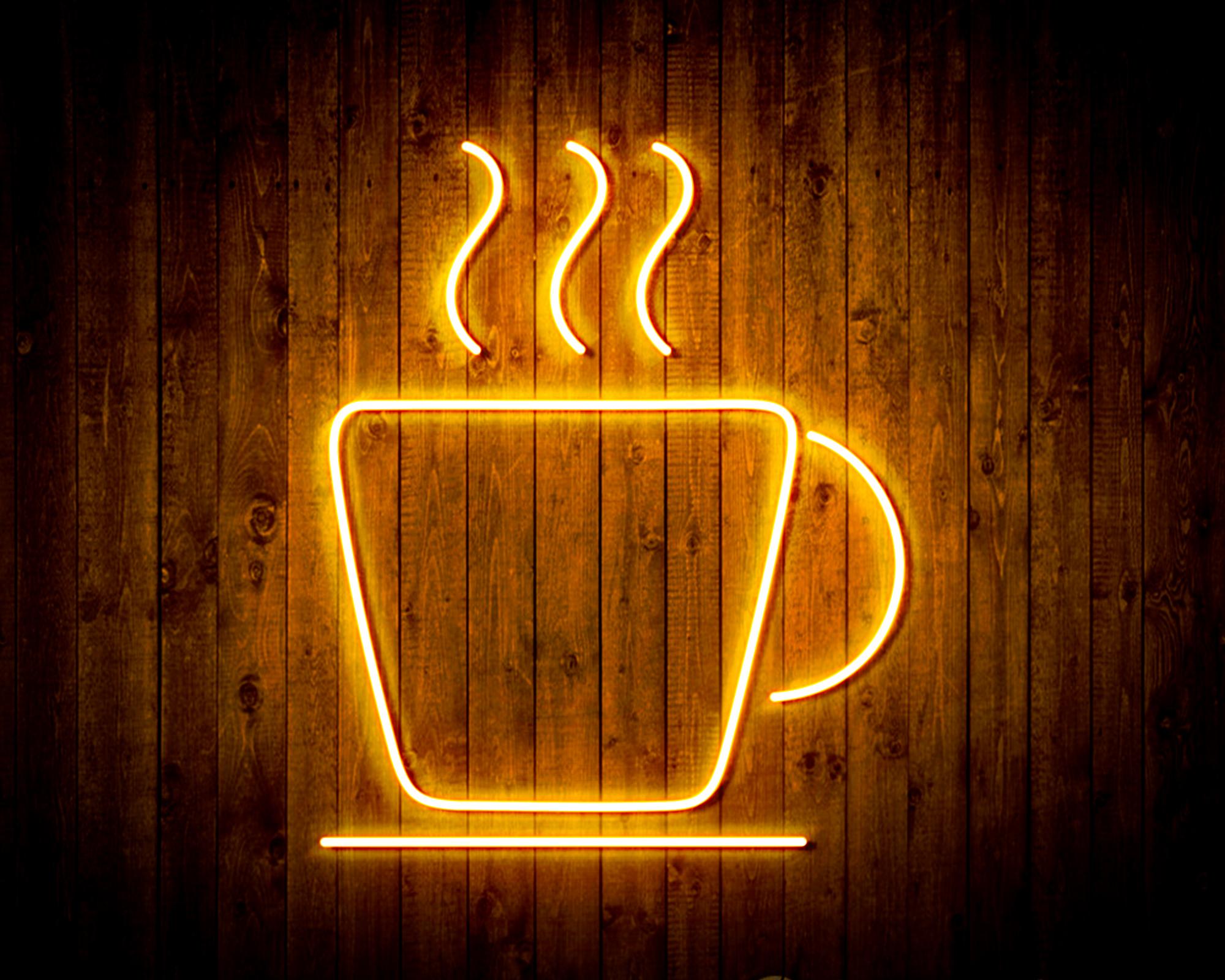 Coffee Cup LED Neon Sign Wall Light