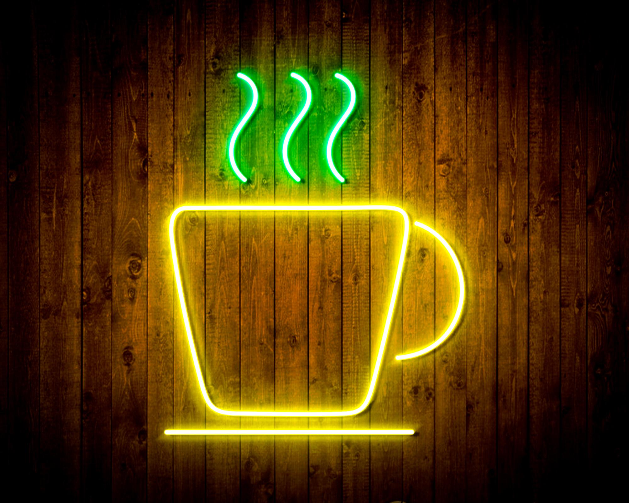 Coffee Cup LED Neon Sign Wall Light