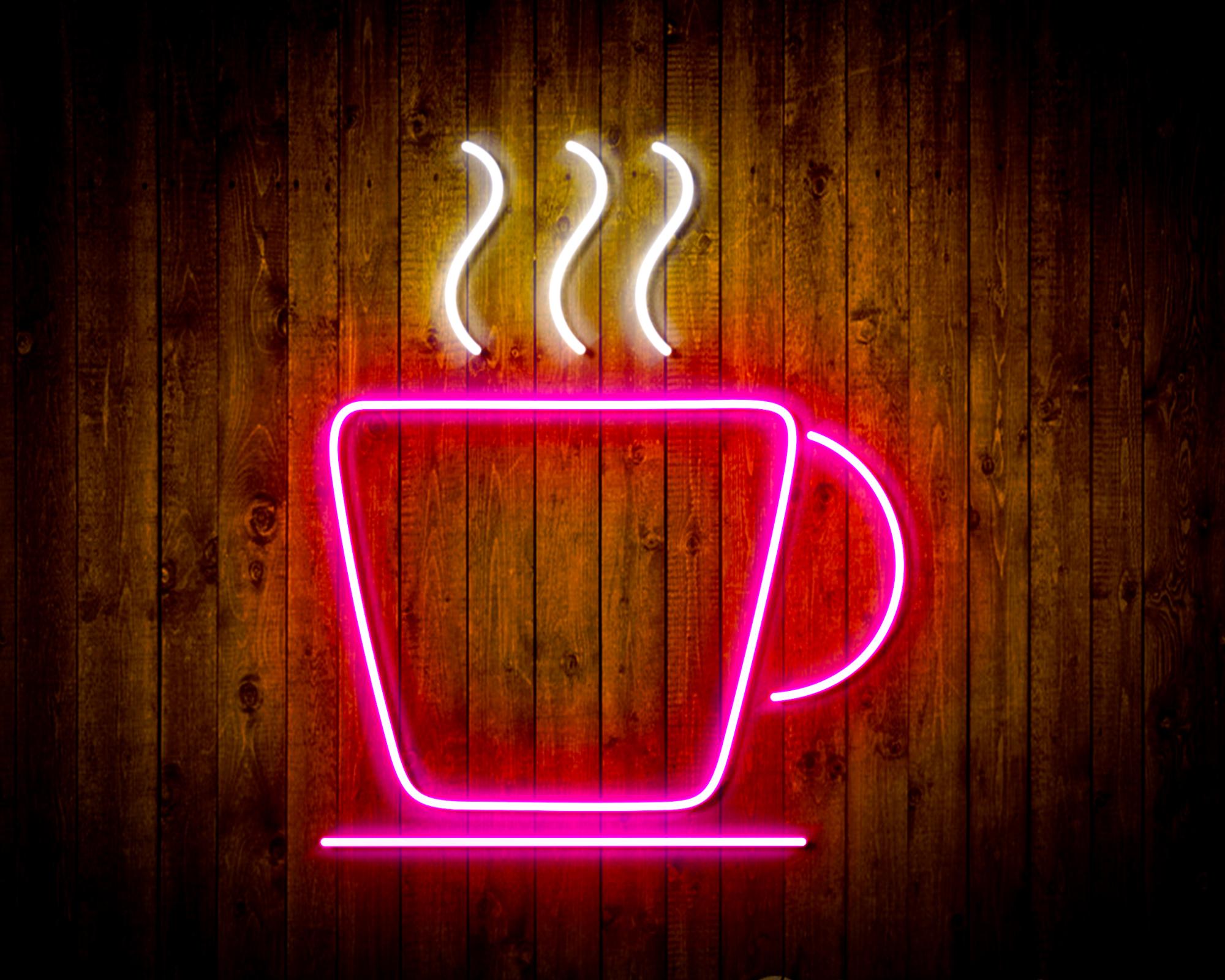 Coffee Cup LED Neon Sign Wall Light