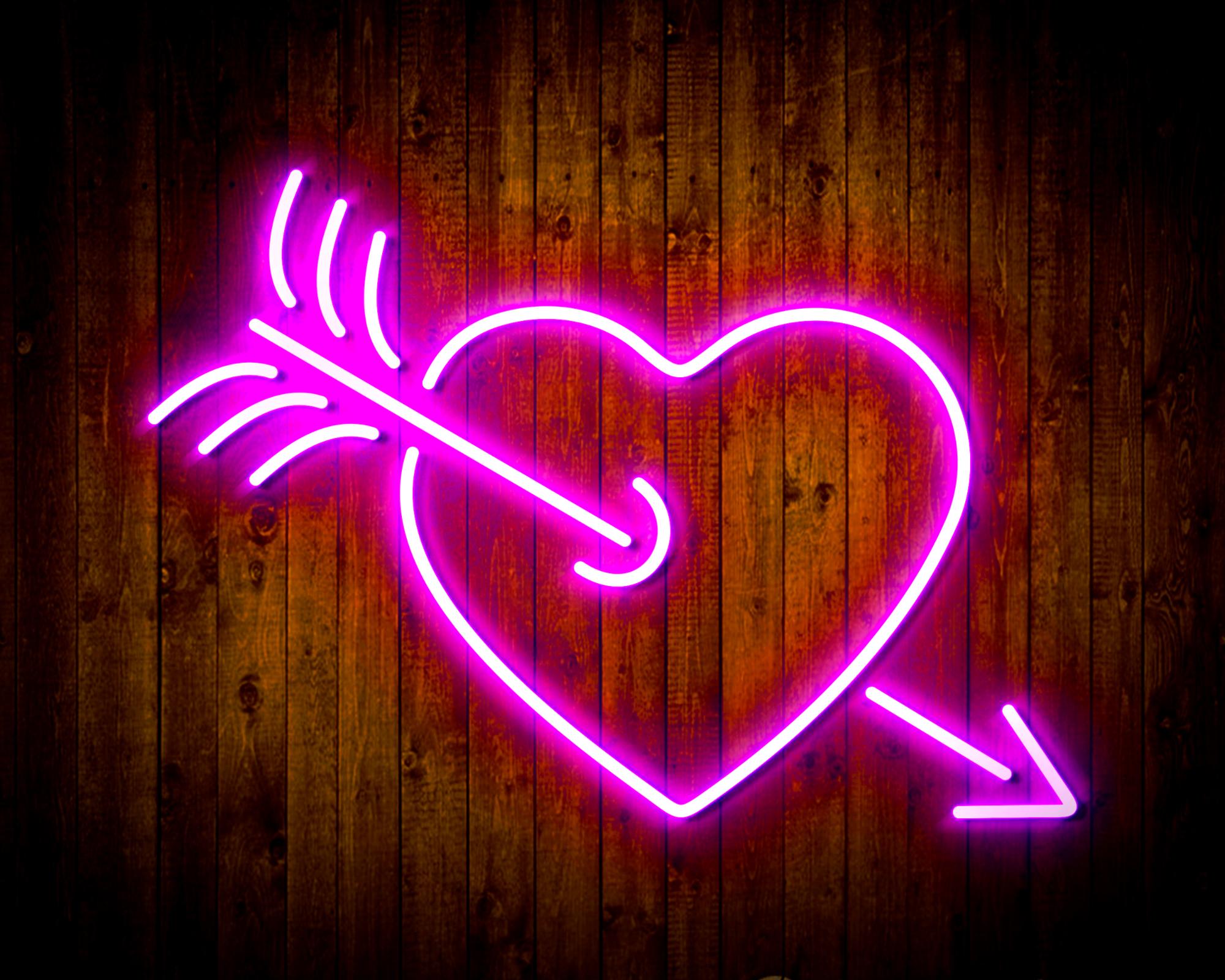 Heart and Arrow LED Neon Sign