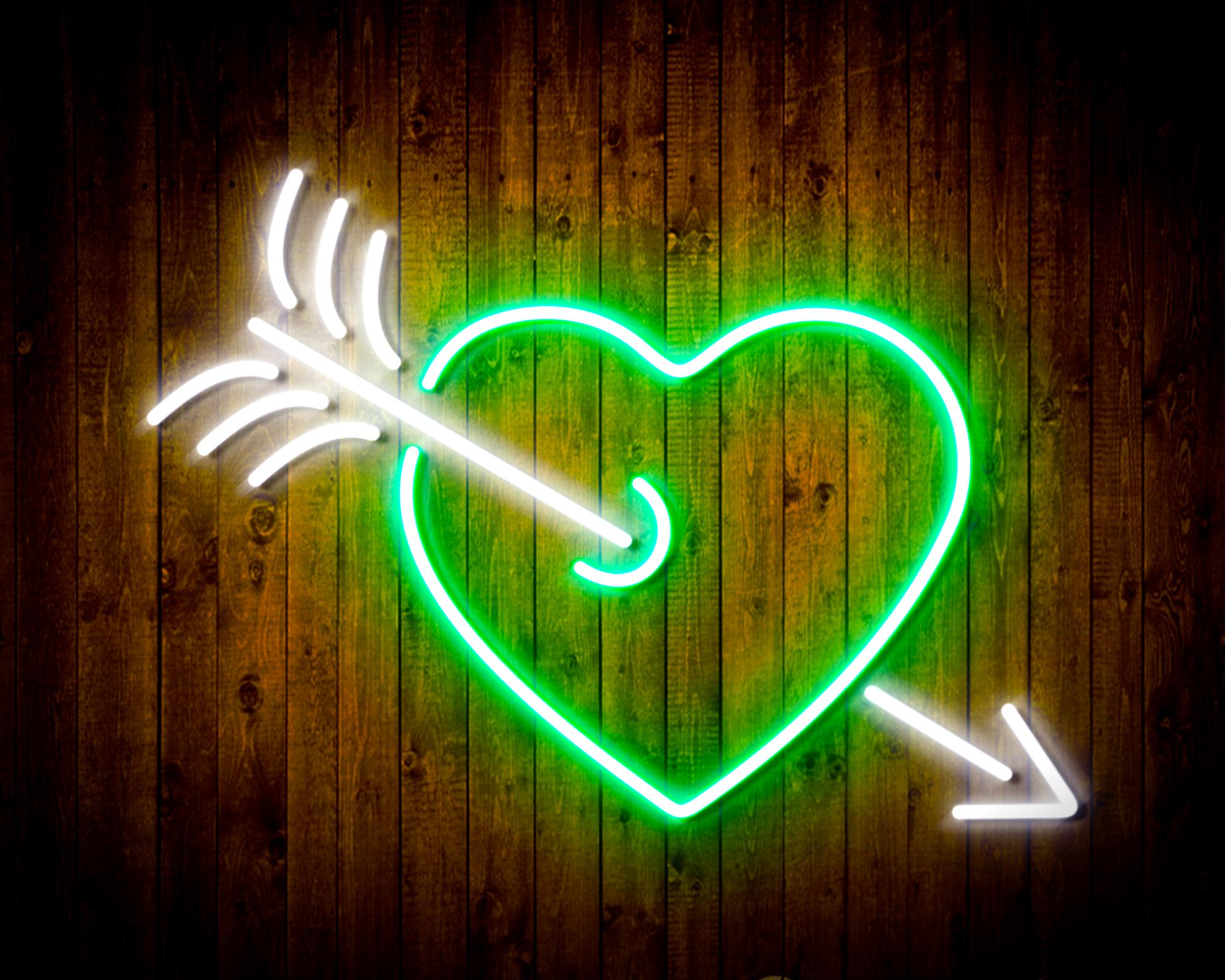 Heart and Arrow LED Neon Sign