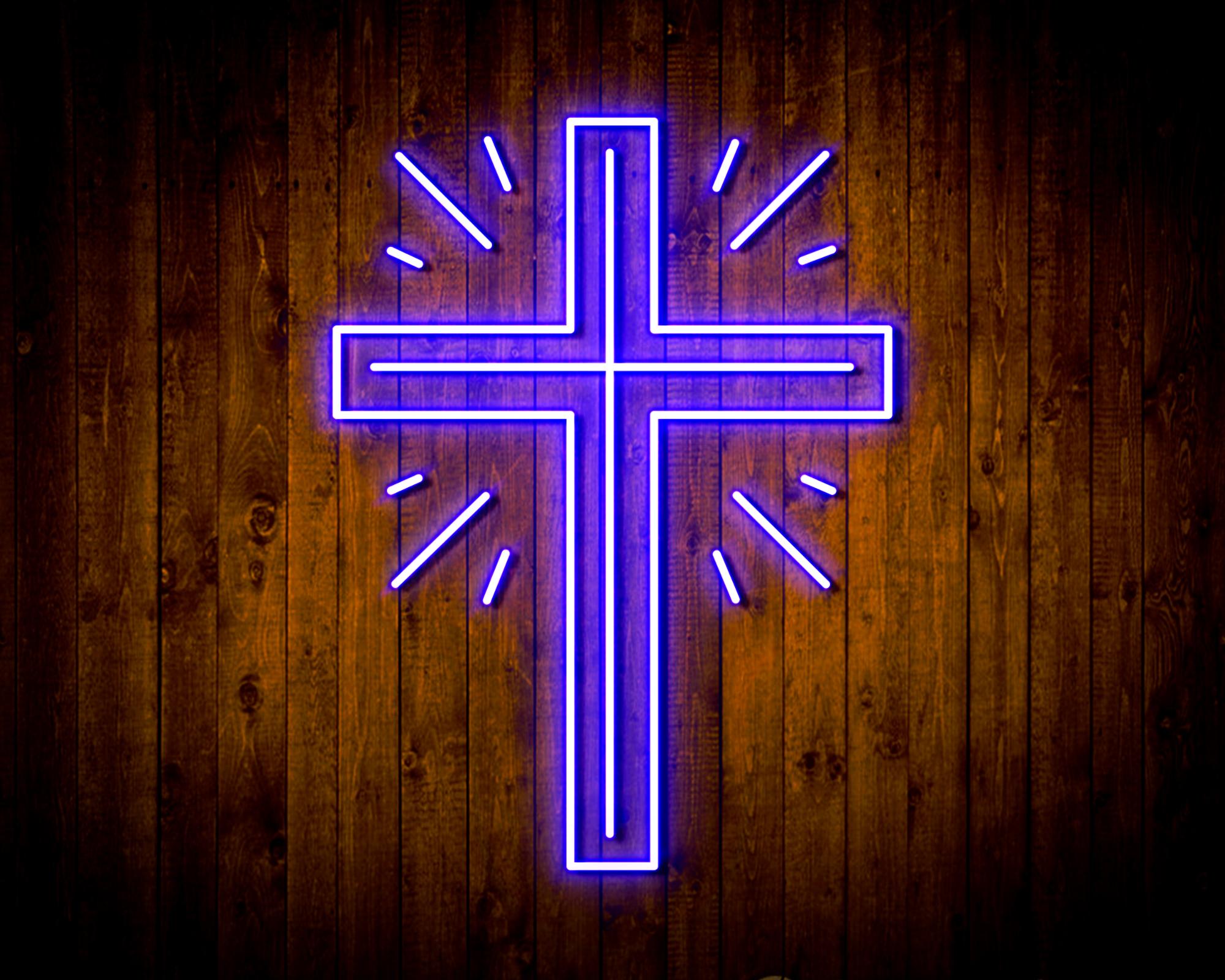 Shinning Cross LED Neon Sign Wall Light